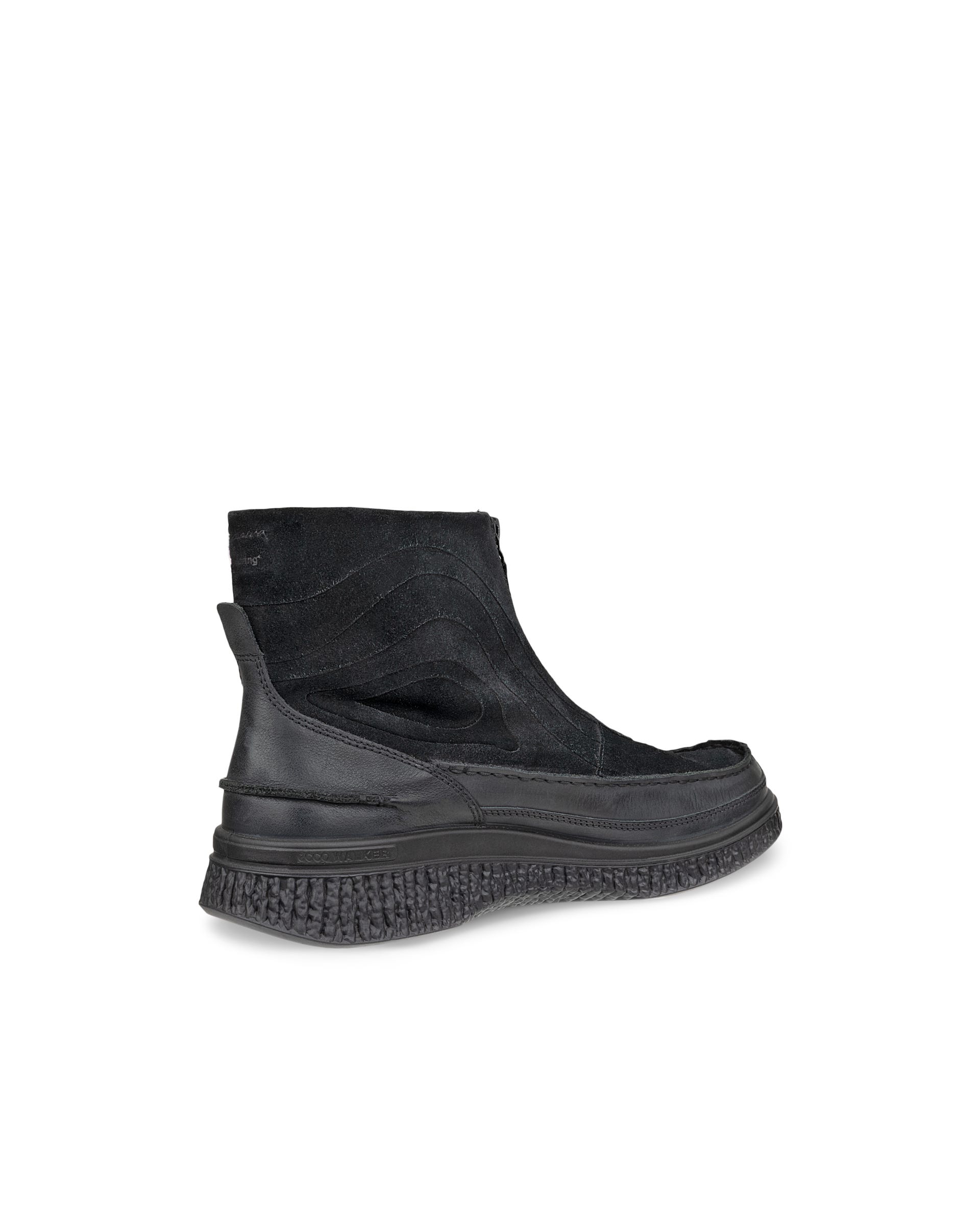 ECCO® WALKER 3.0 Herren Bootie aus Veloursleder mit Reißverschluss - Schwarz - Back