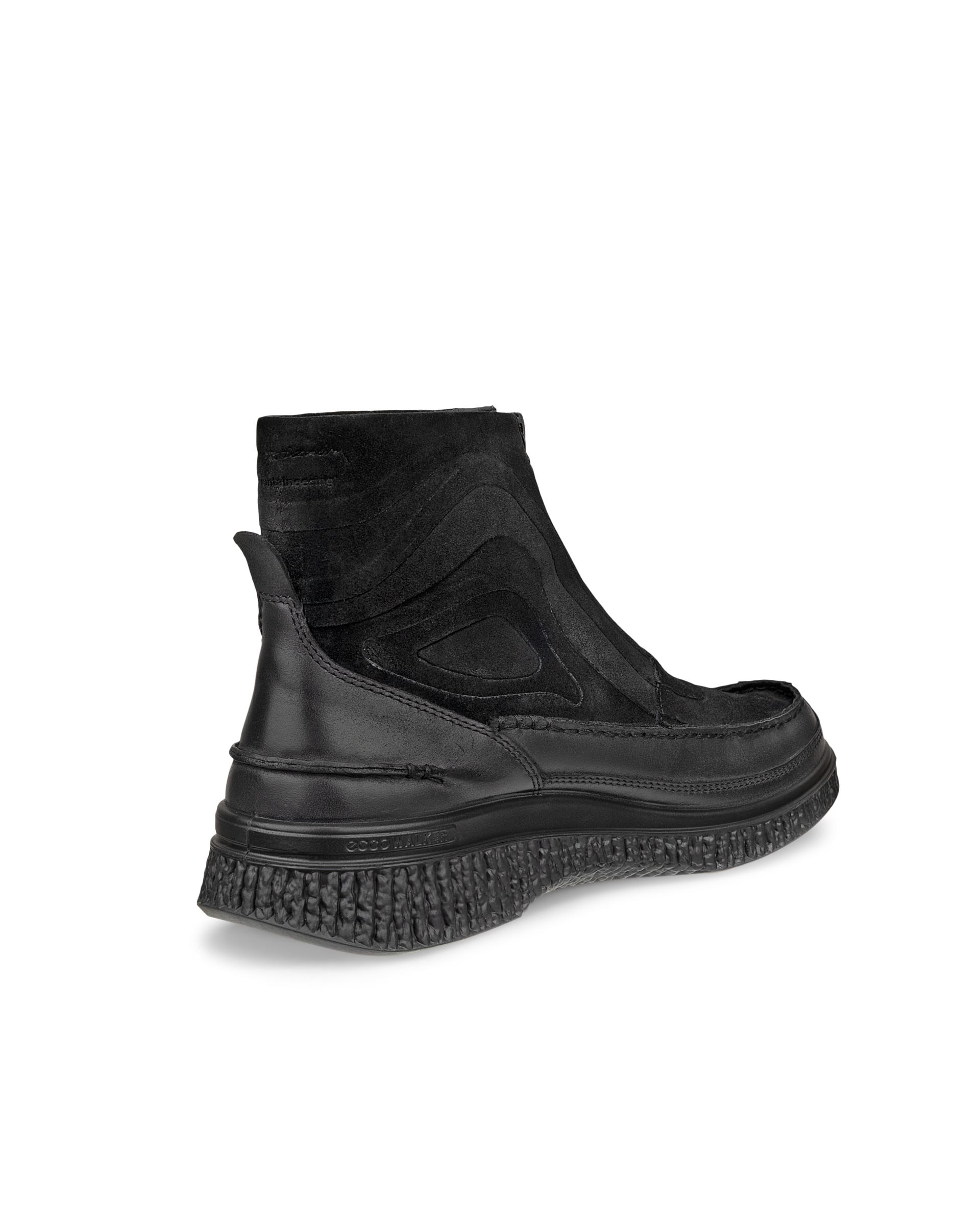 ECCO® WALKER 3.0 Herren Bootie aus Veloursleder mit Reißverschluss - Schwarz - Outside