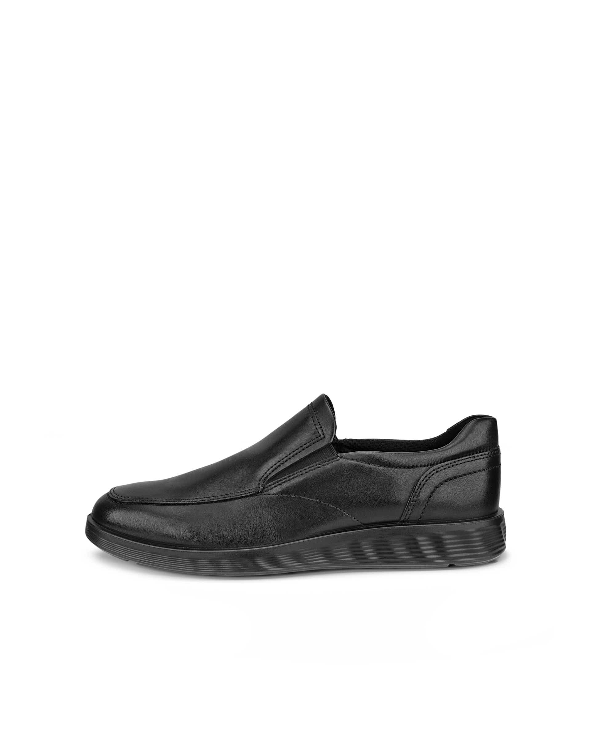 ECCO® S Lite Hybrid muške kožne svečane cipele bez vezica - Crna - Outside