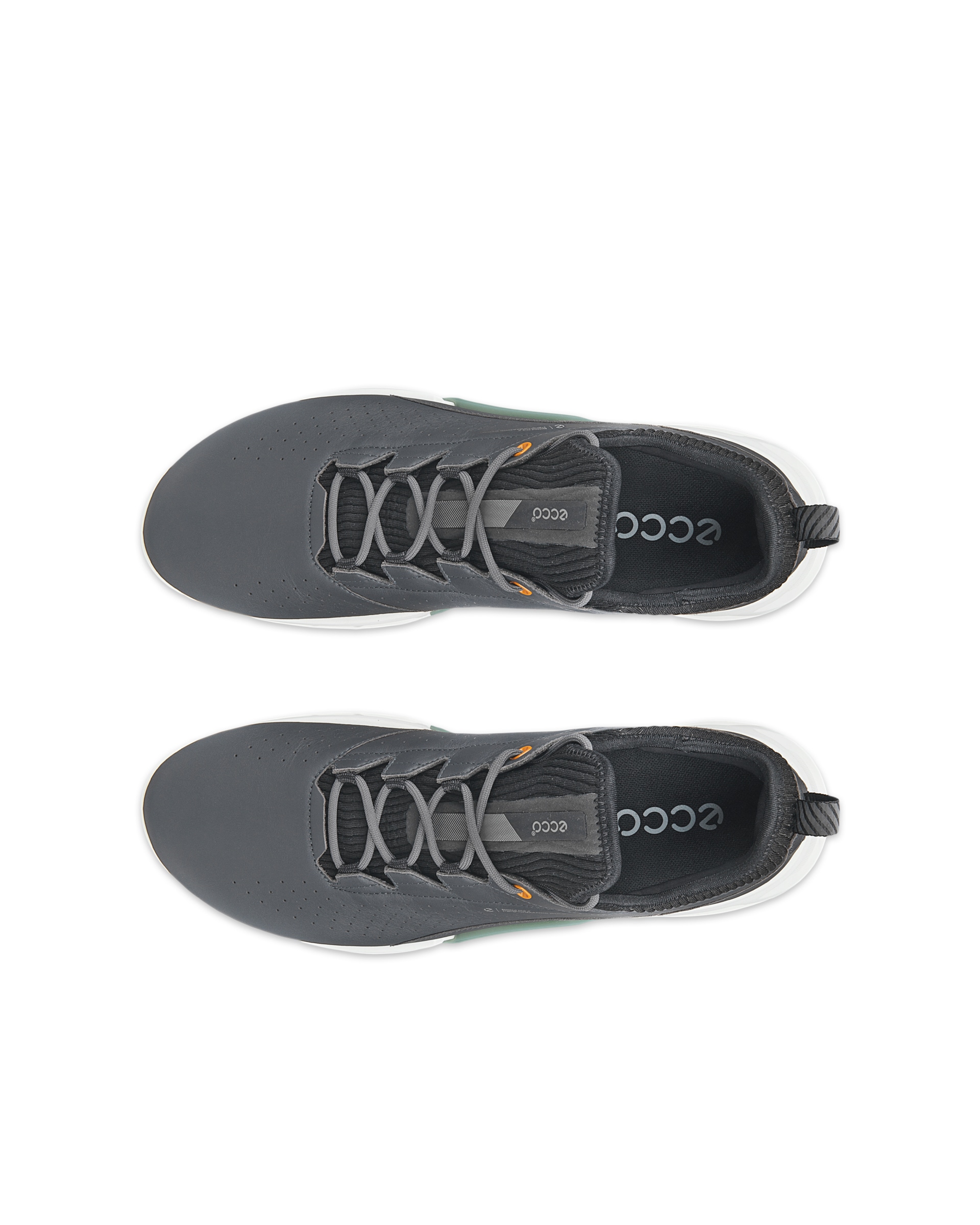 Men's ECCO® Golf Biom C4 Leather Gore-Tex Shoe - Grey - Top left pair