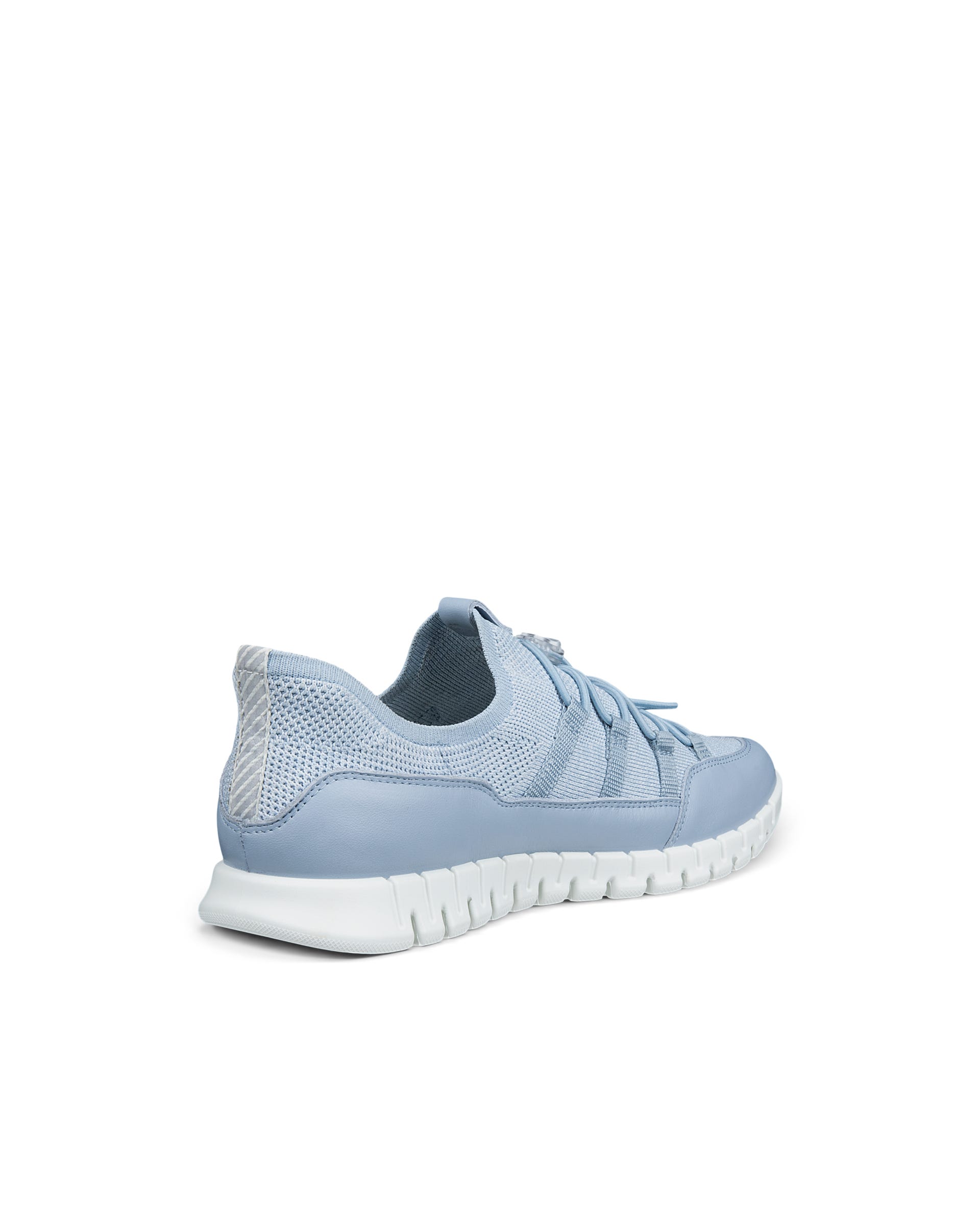 Women's ECCO® Gruuv Lite Textile Lace-Up Shoe - Blue - Back