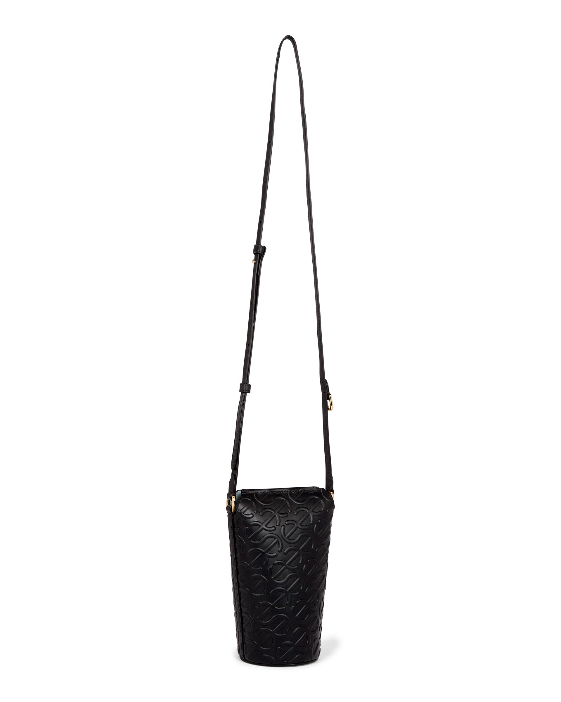 ECCO® Pot Wave Leather Crossbody Bag - Black - Main