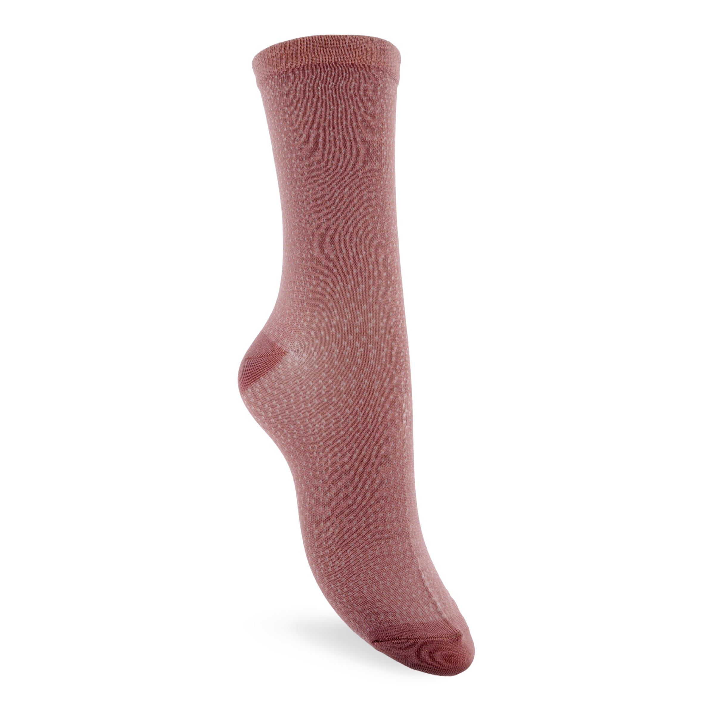 Women's ECCO® Micro Dotted Casual Socks - Pink - Main