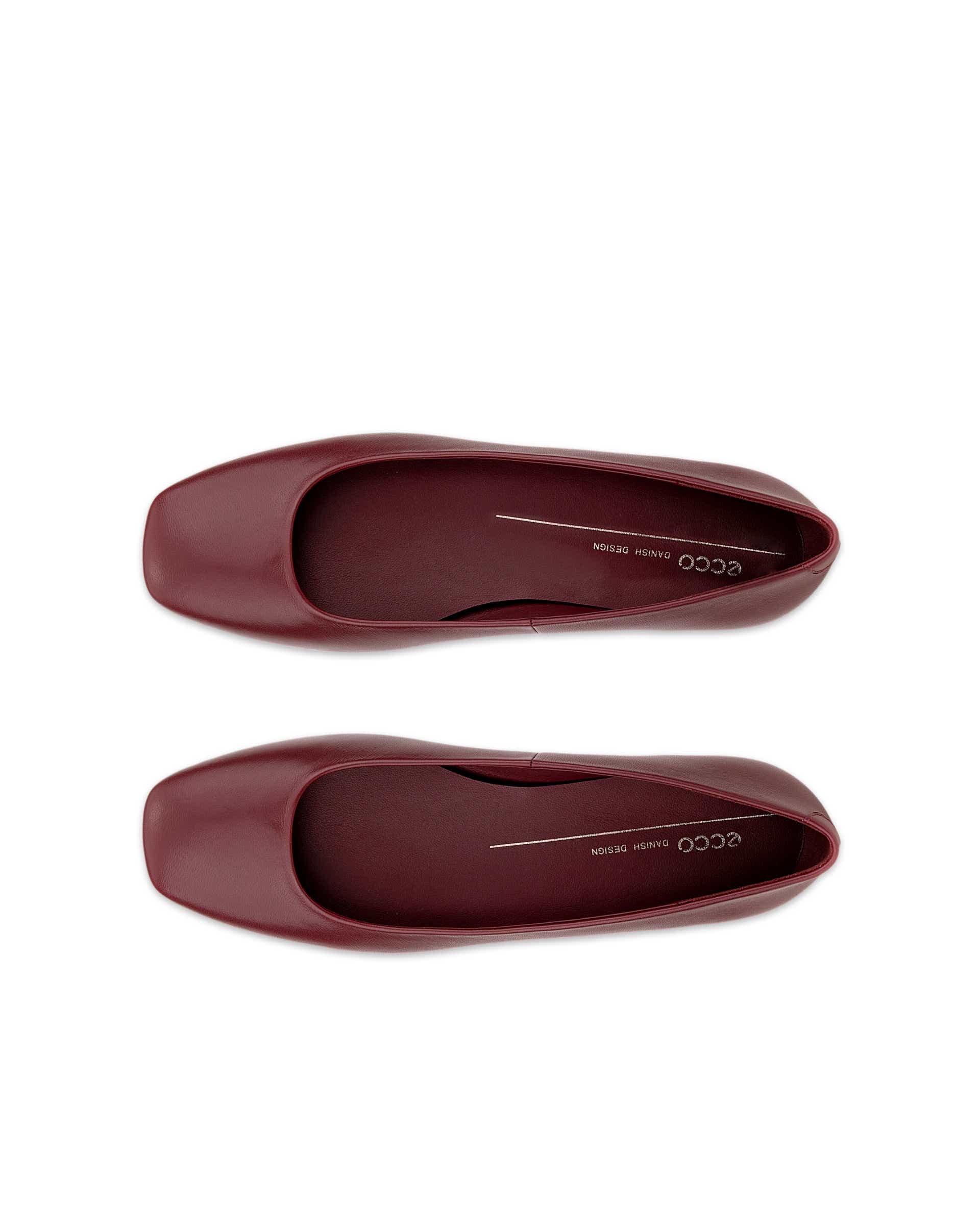 ECCO® MARGOT ženske kožne balerinke - Crvena - Top left pair