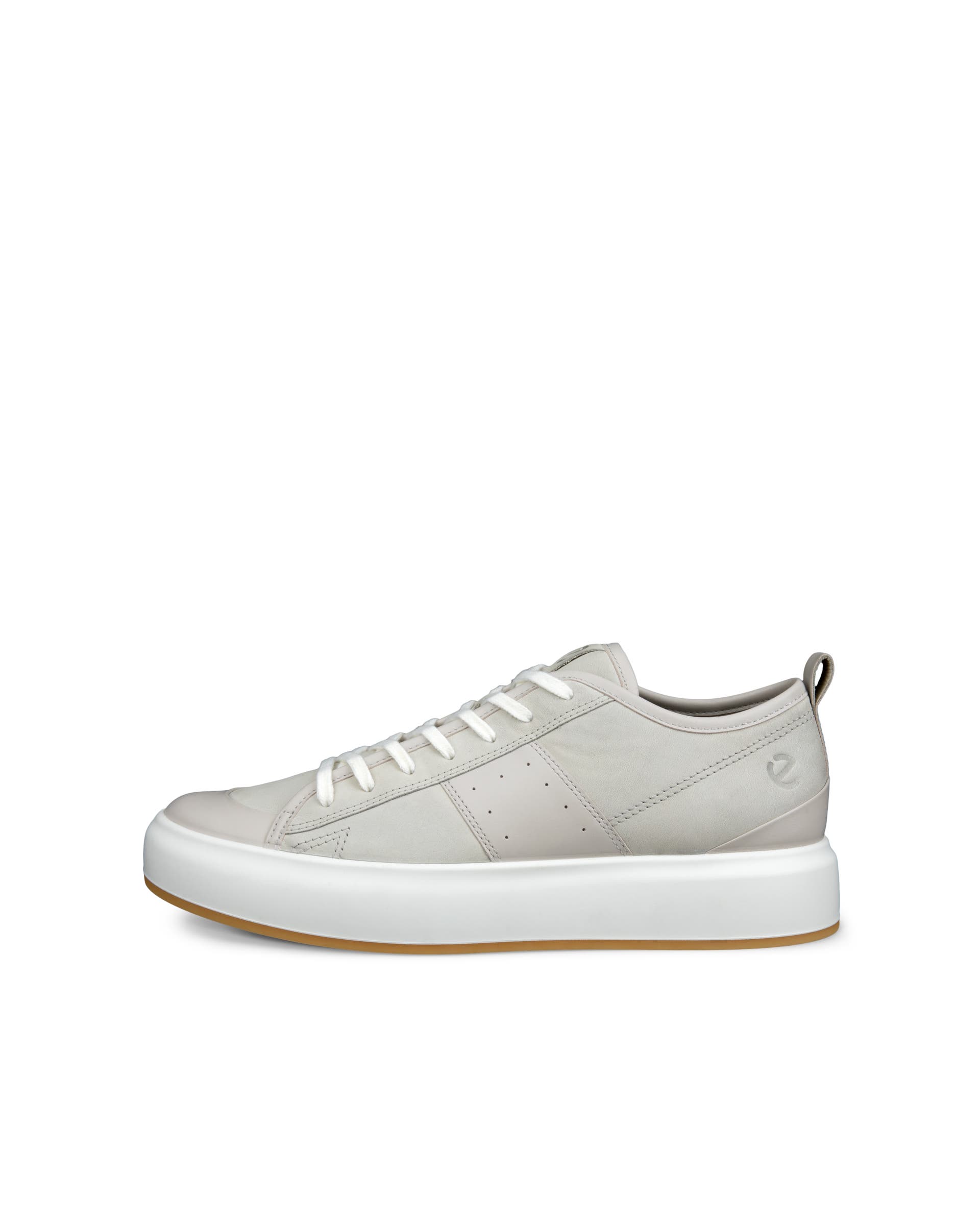 ECCO STREET ACE MENS メンズ レザースニーカー - グレー - Outside