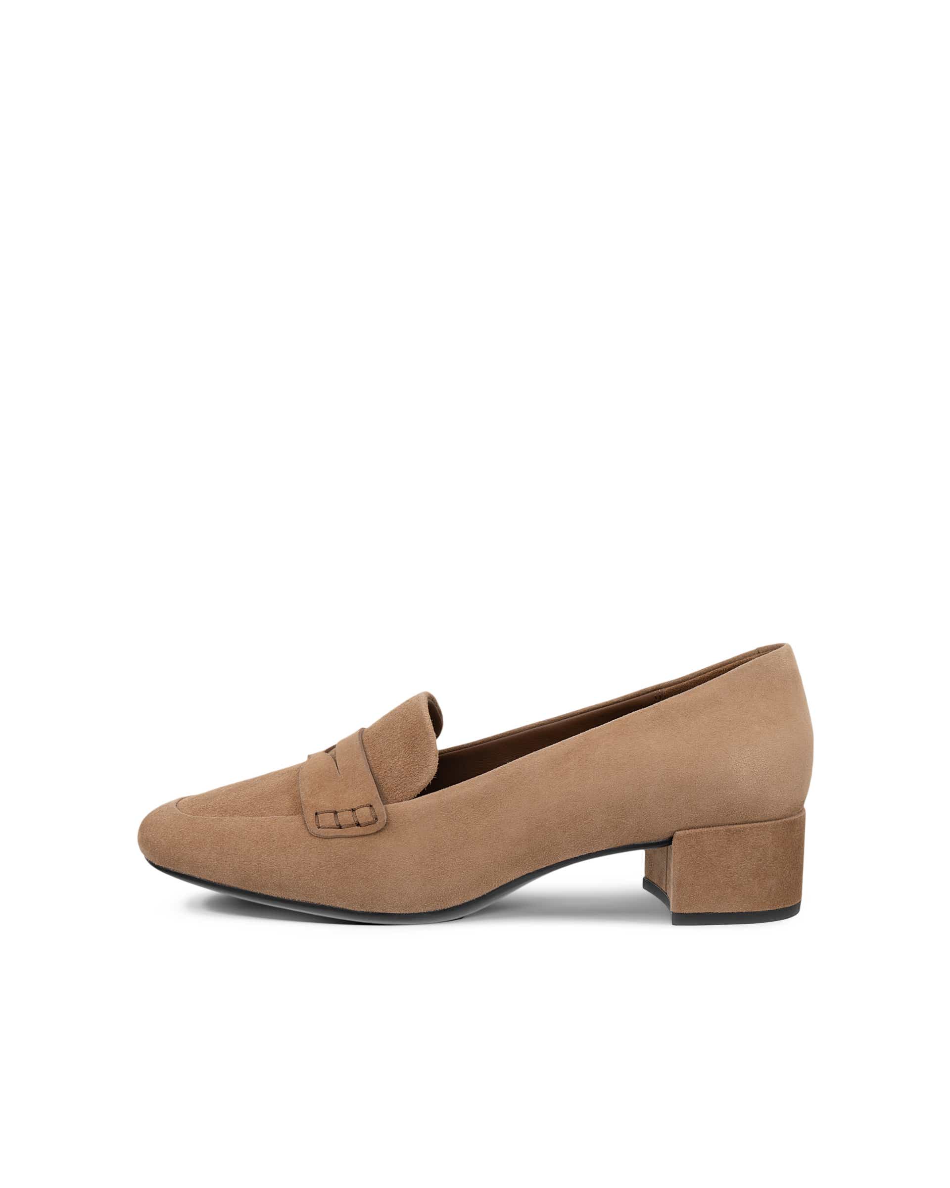 ECCO® LIVA 35 dames suède penny loafer - Bruin - Outside