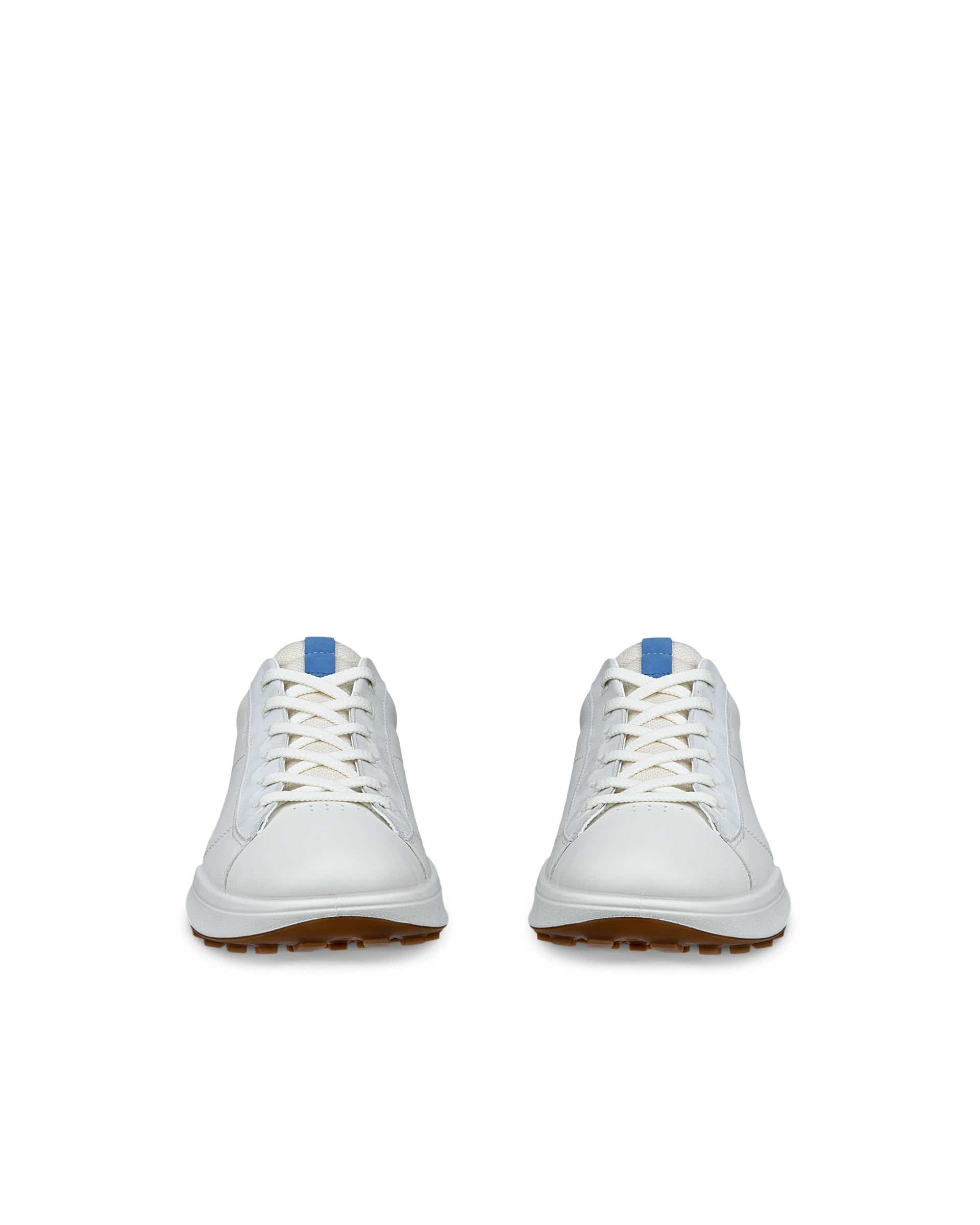 Men's ECCO® Golf Street Vibe Leather Waterproof Golf Shoe - White - Front pair