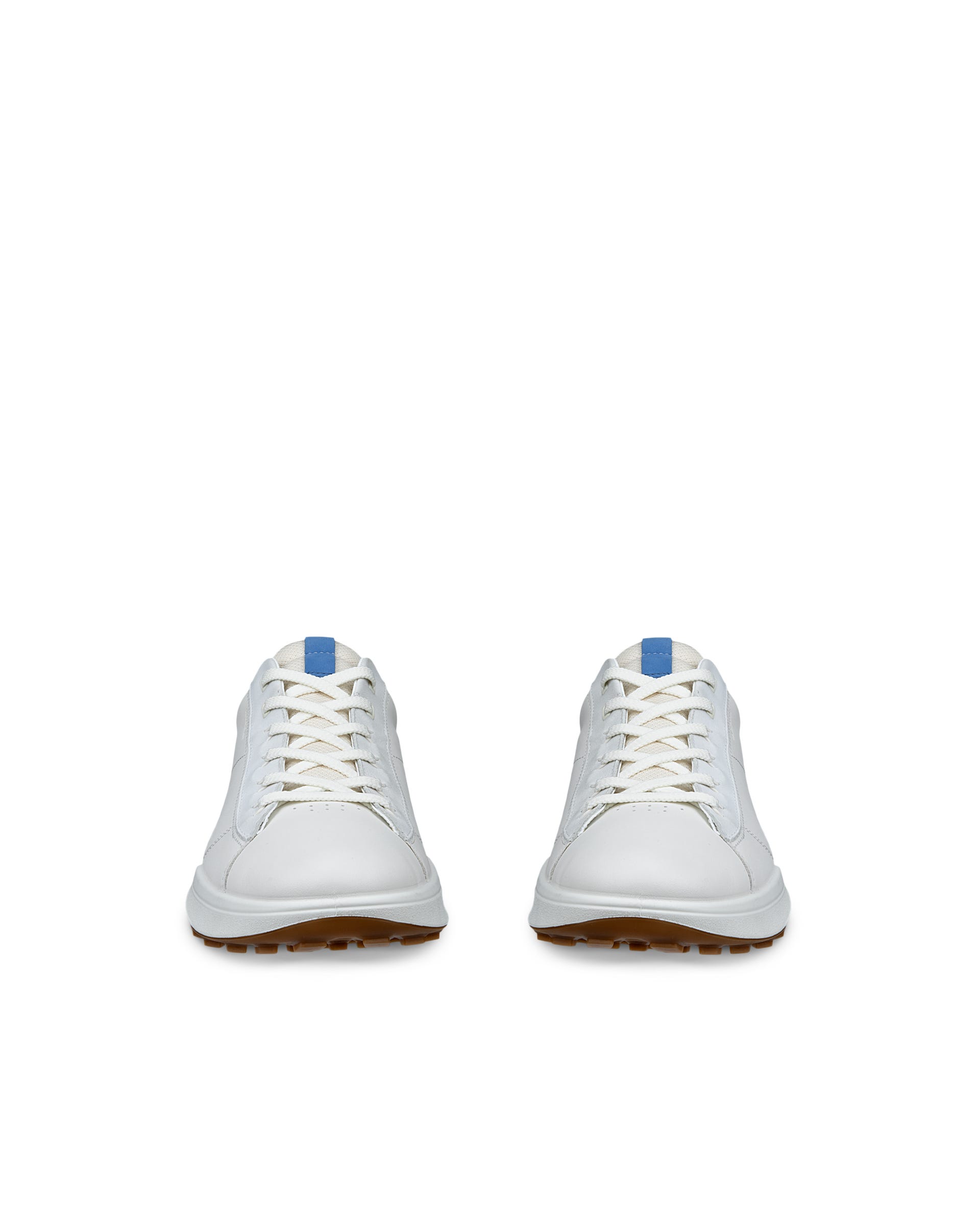 Men's ECCO® Golf Street Vibe Leather Waterproof Golf Shoe - White - Front pair