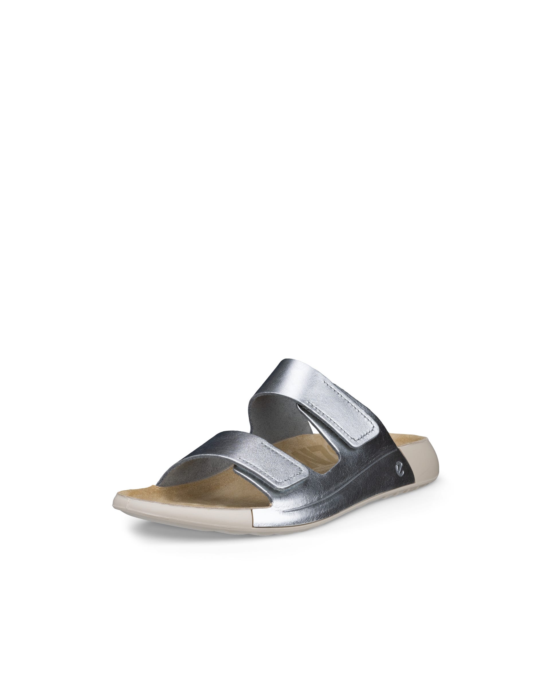 Women's ECCO® Cozmo Leather Two Strap Sandal - Metallics - Main