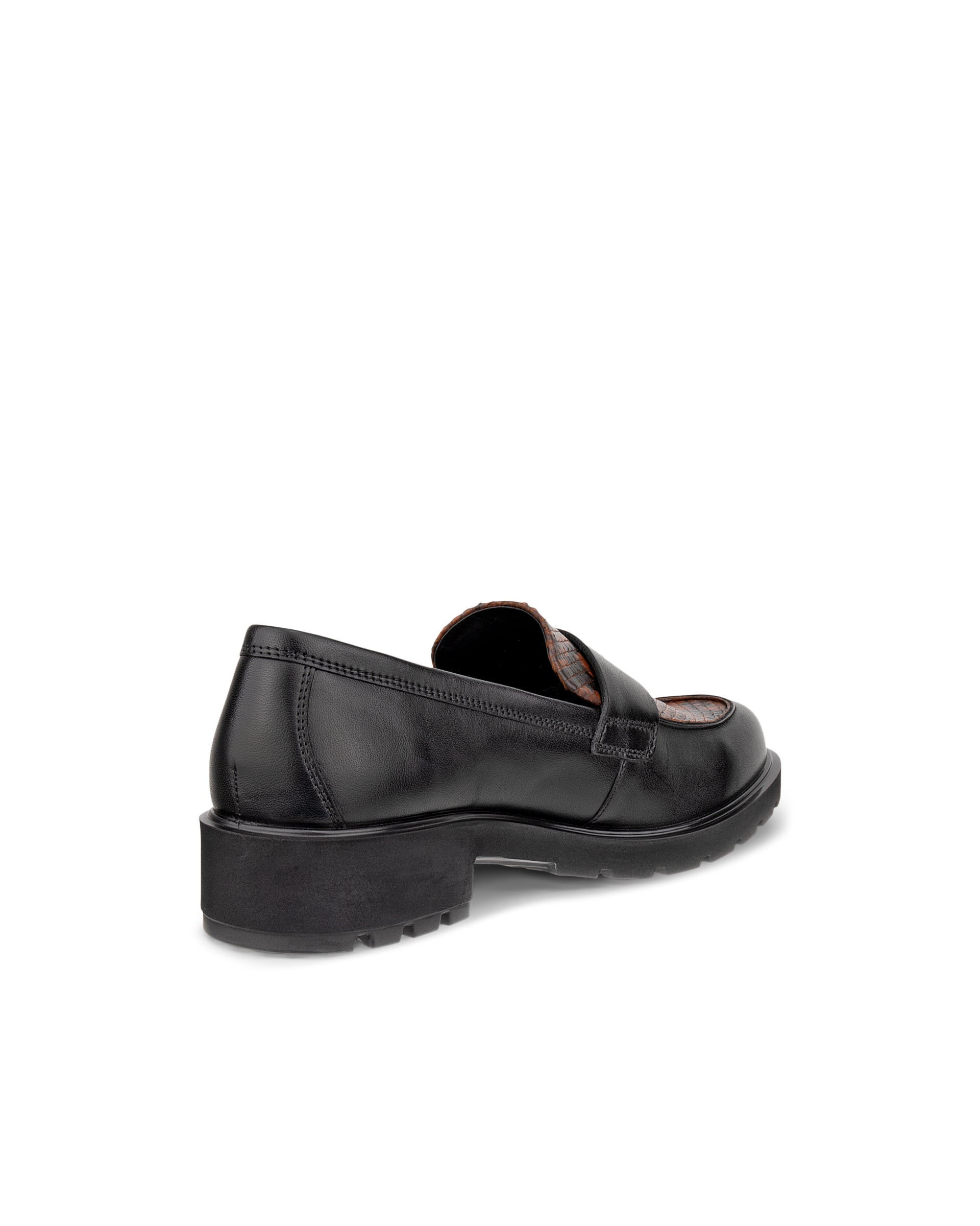 ECCO® METROPOLE VIENNA mocassins en cuir pour femme - Noir - Back