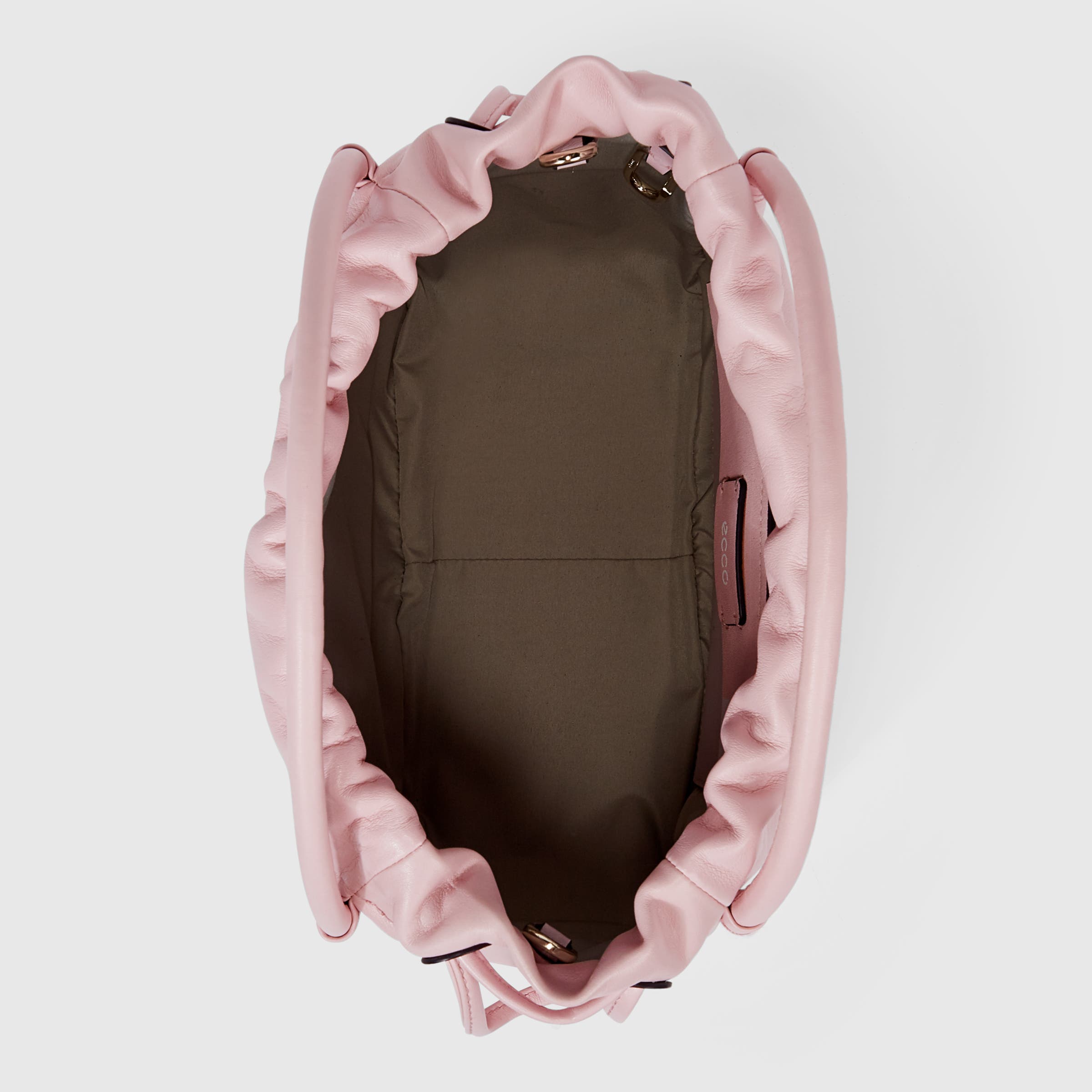 ECCO® Contact Leather Drawstring Bag - Pink - Birdeye