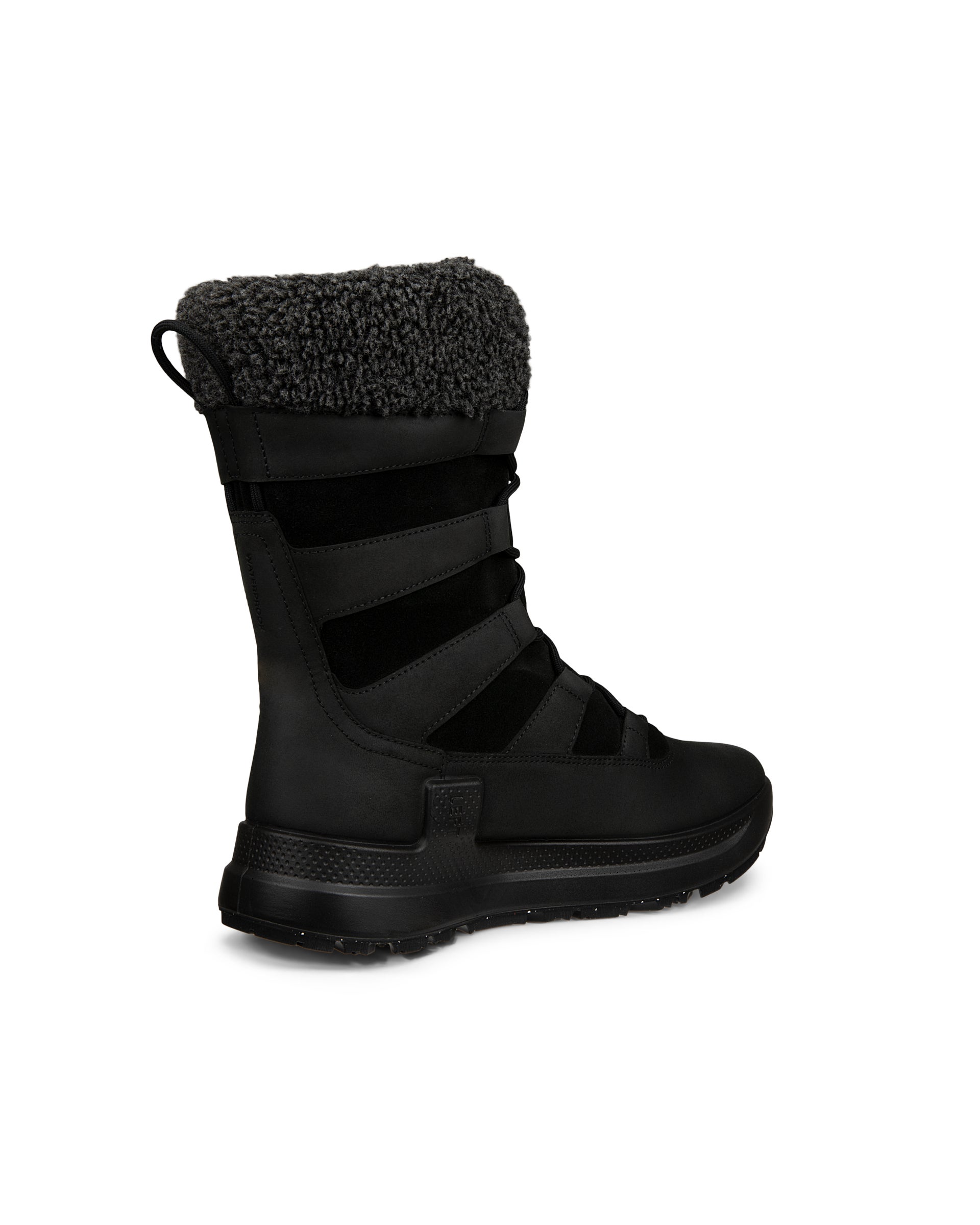 Women's ECCO® Solice Nubuck Waterproof Winter Boot - Black - Back
