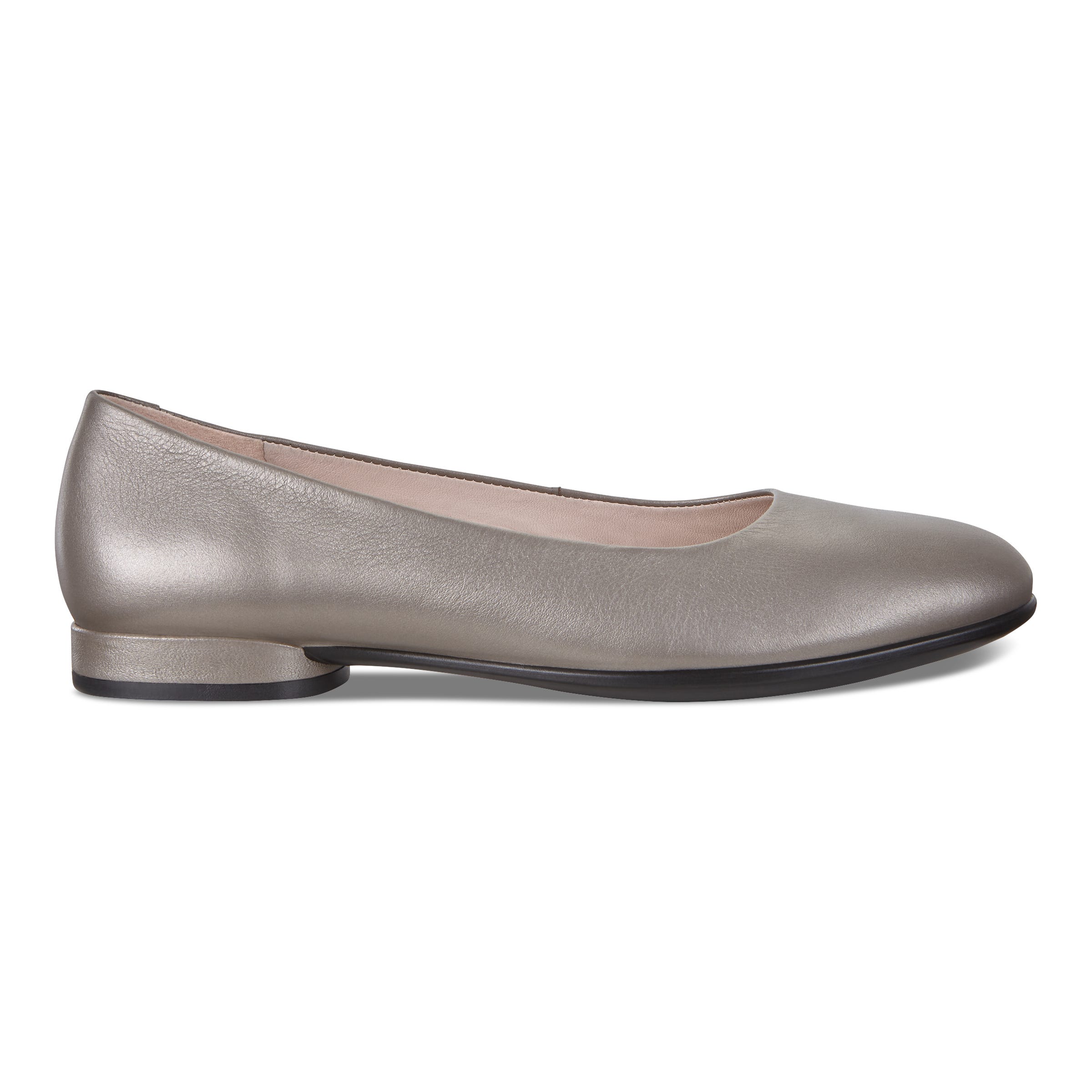 Women's ECCO® Anine Leather Ballerina - Metallics - Outside