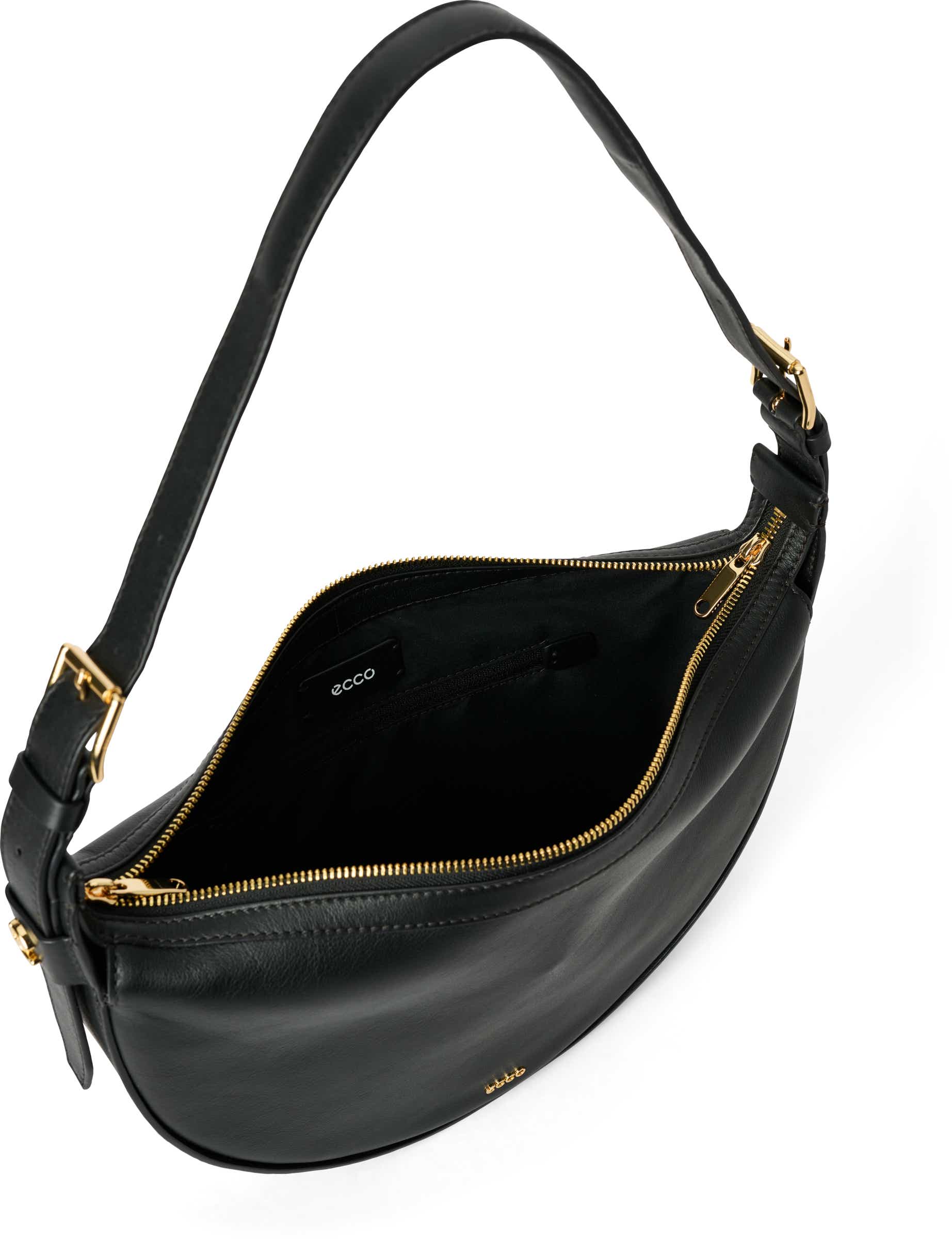 ECCO® FORTUNE Leather Shoulder Bag - Black - Inside