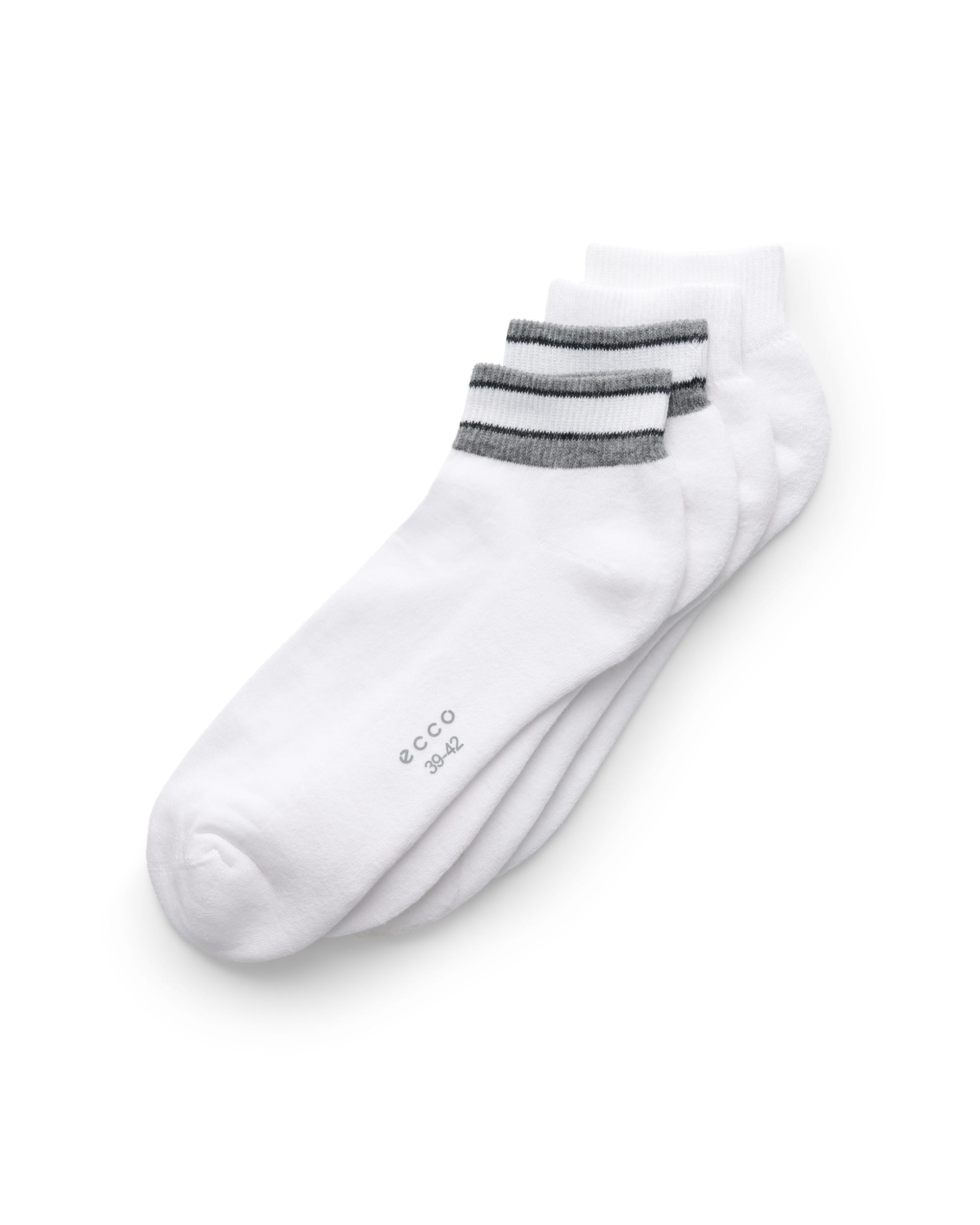 Unisex ECCO® RETRO Low-Cut Socks | White