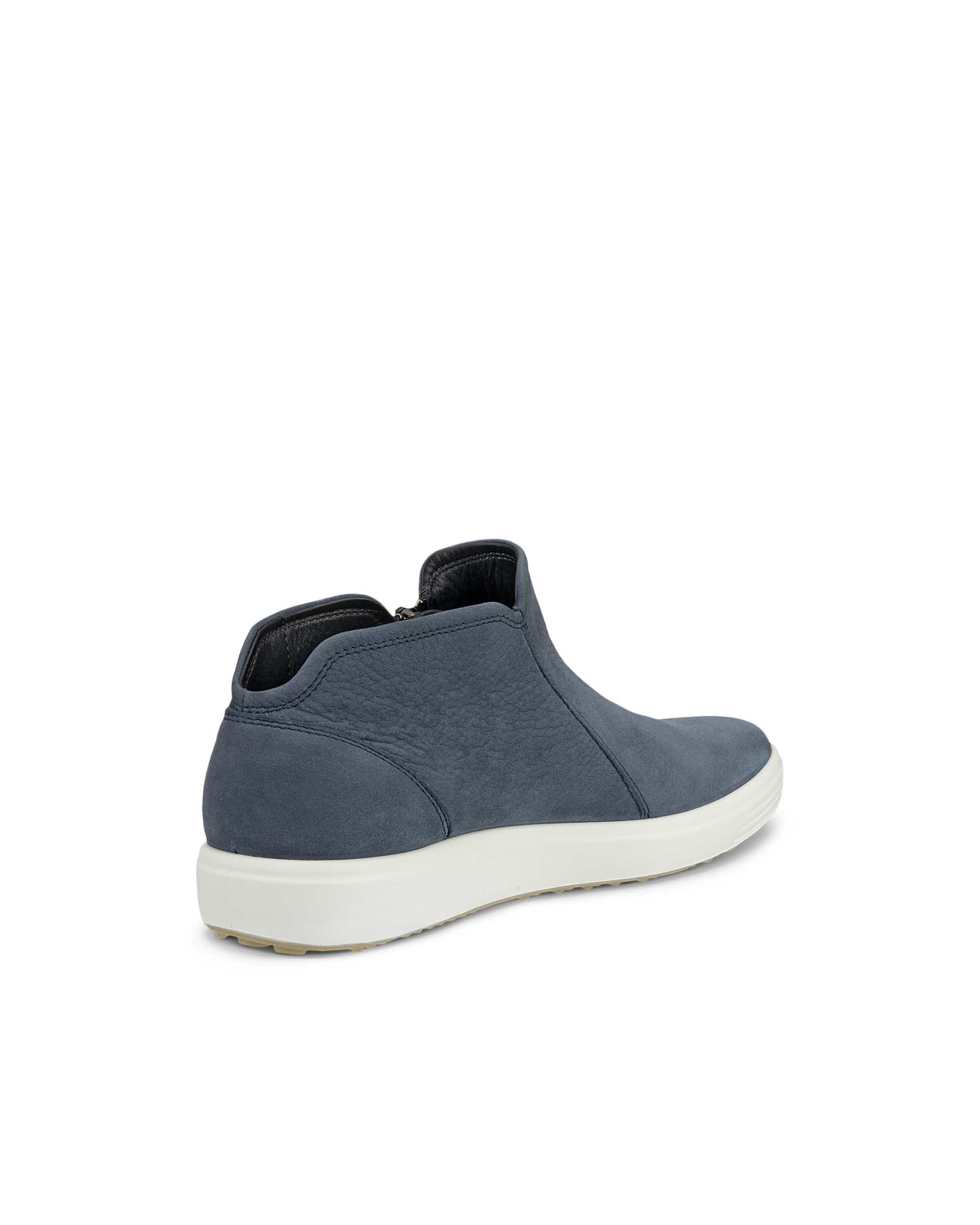 ECCO® Soft 7 Damen Bootie aus Veloursleder mit Reißverschluss - Blau - Back