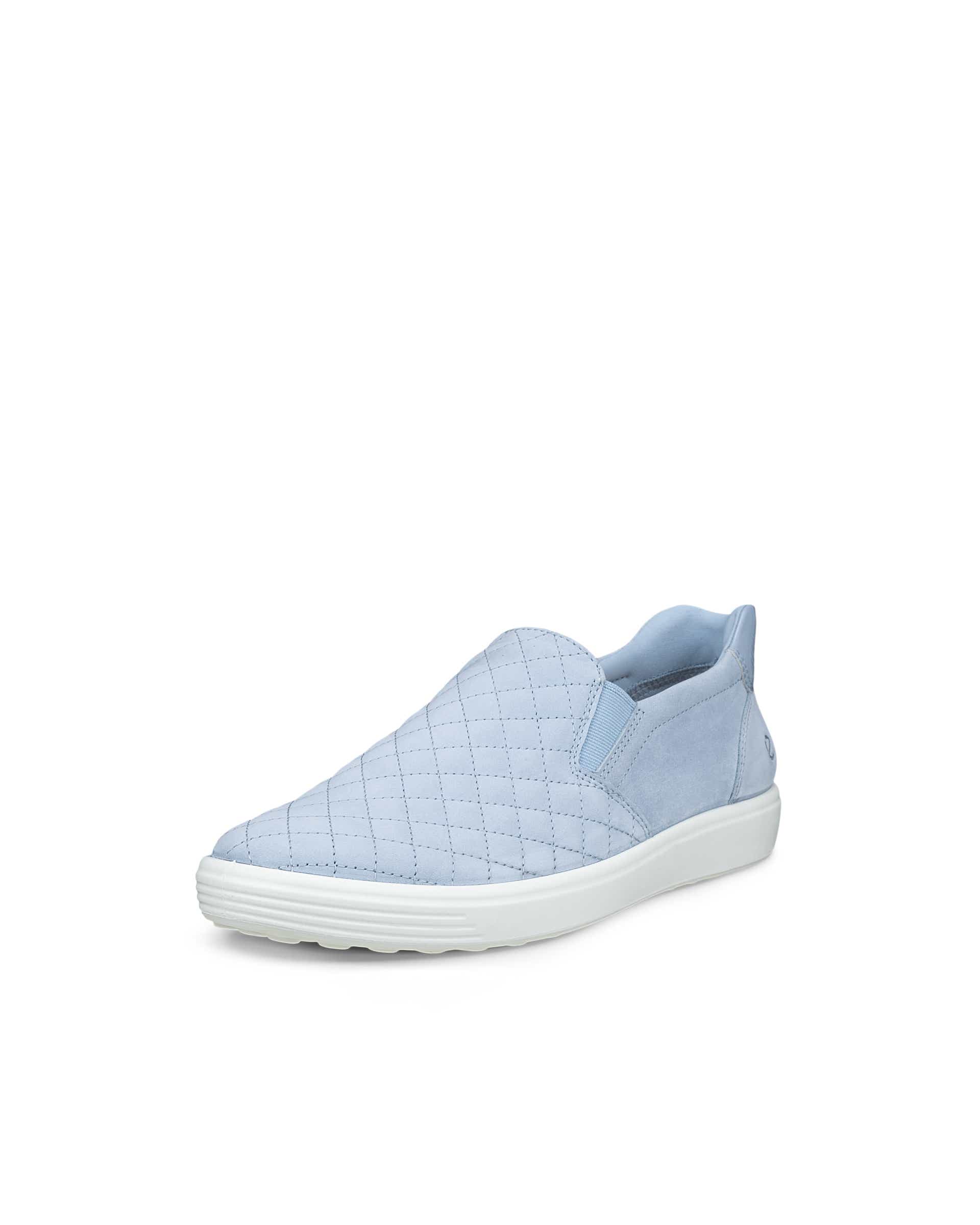 Women's ECCO® Soft 7 Nubuck Slip-On Shoe - Blue - Main