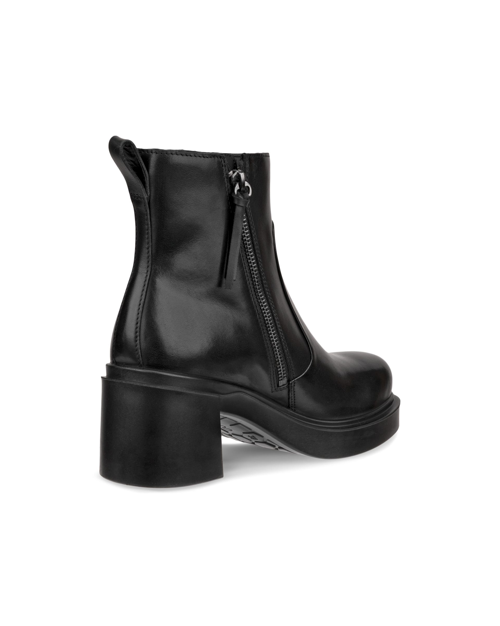 Women's ECCO® Metropole Seoul 45 Leather Heeled Mid-Cut Boot