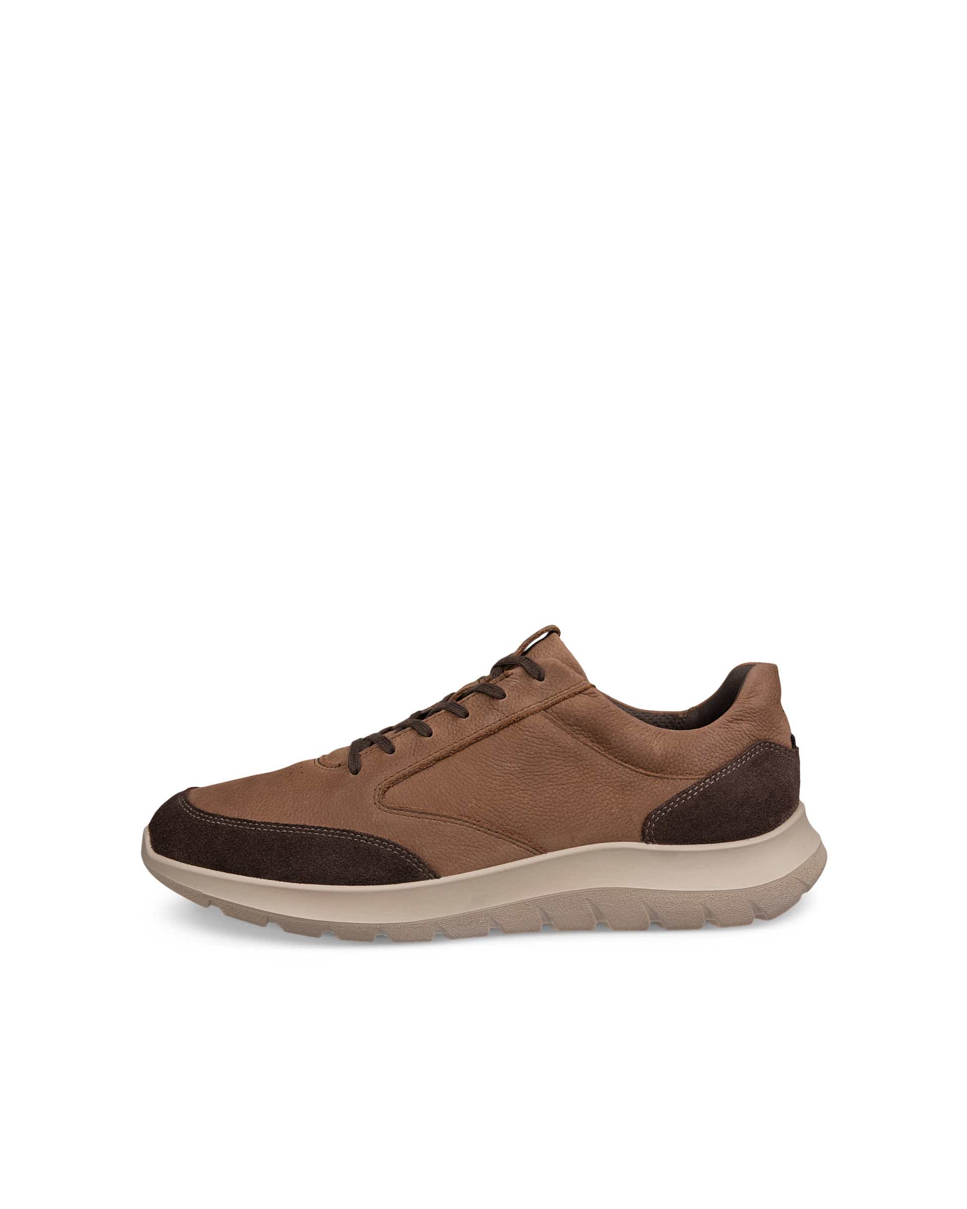 Men's ECCO® CITY STRIDE Nubuck Trainer - Brown - Outside