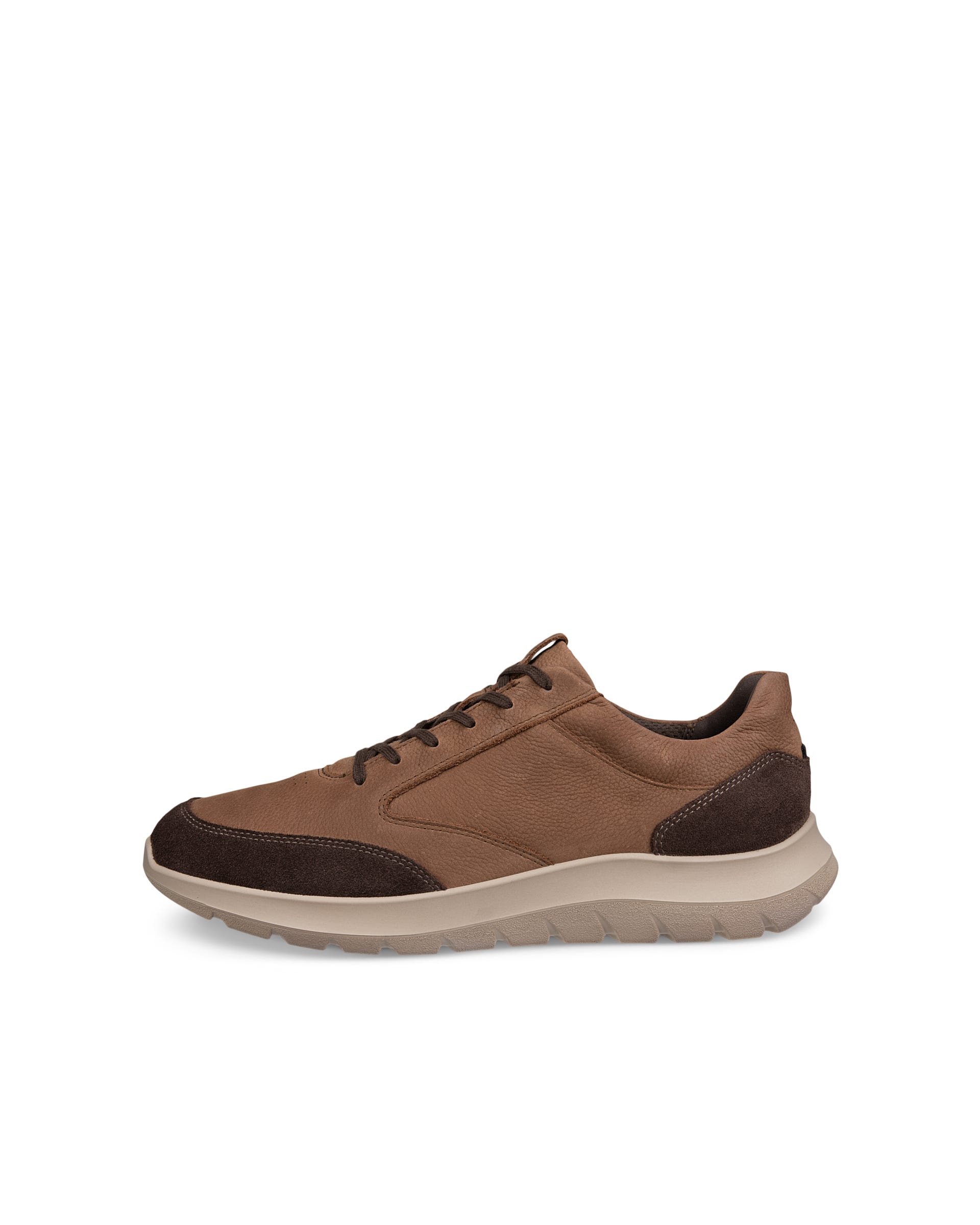 Men's ECCO® CITY STRIDE Leather Trainer - Brown - Outside