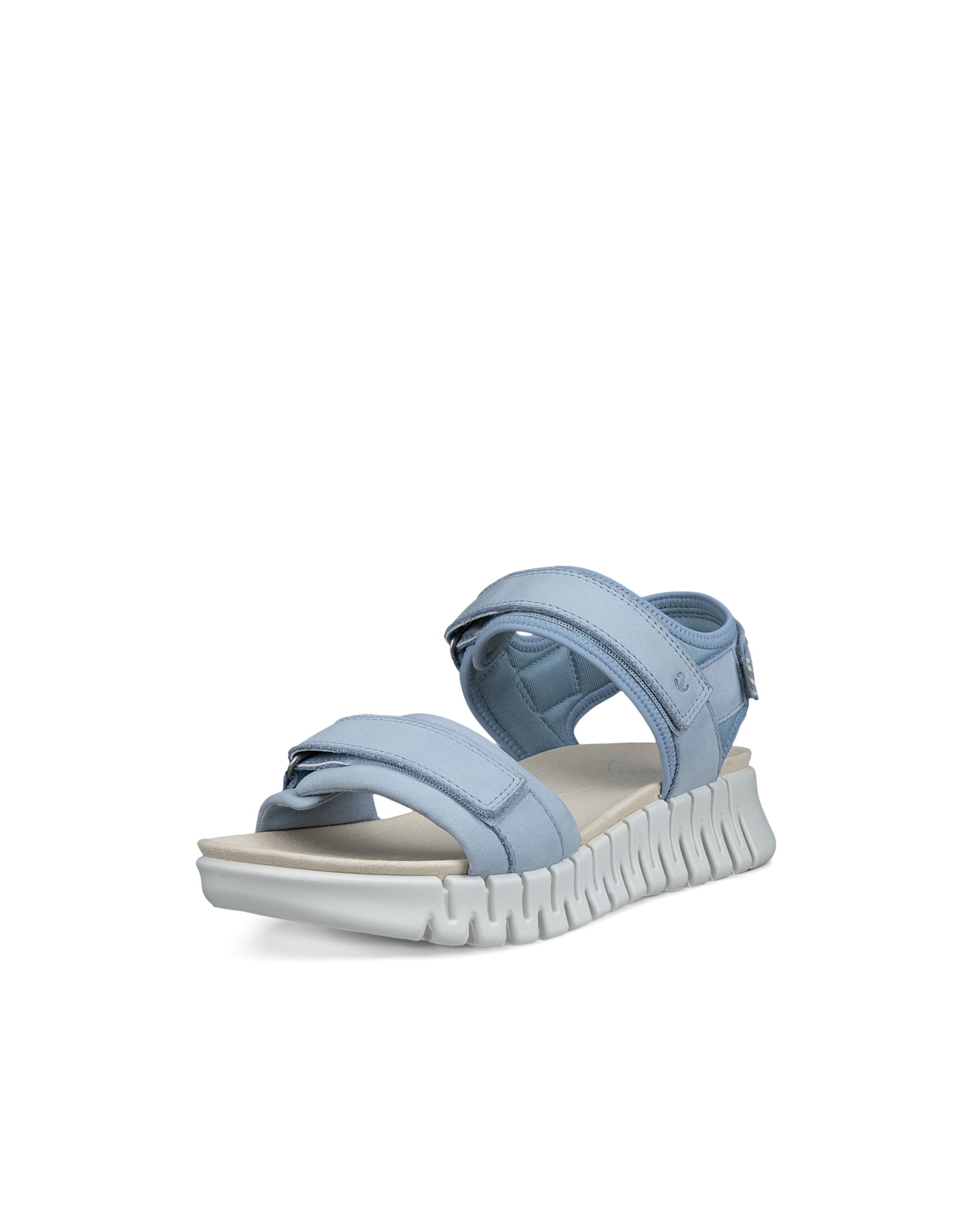 Women's ECCO® Gruuv Sol Nubuck Heeled Sandal - Blue - Main