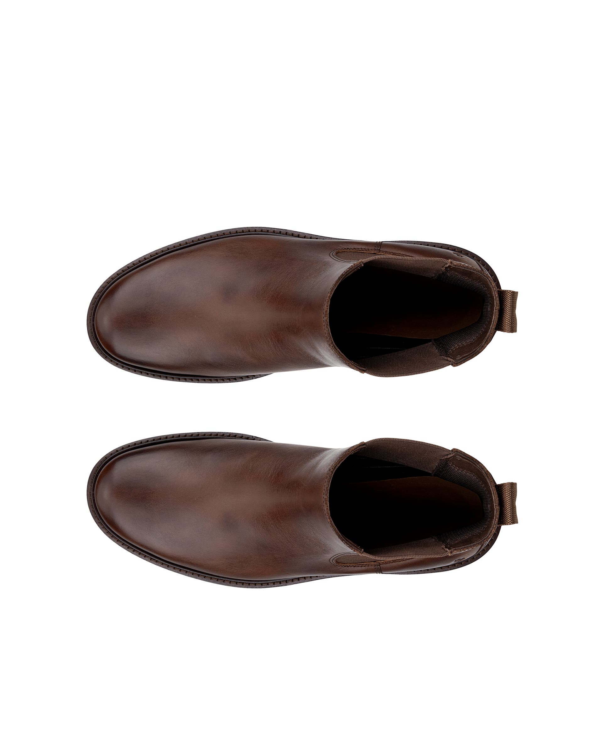 Męskie skórzane sztyblety Chelsea ECCO® Metropole London - Brązowy - Top left pair