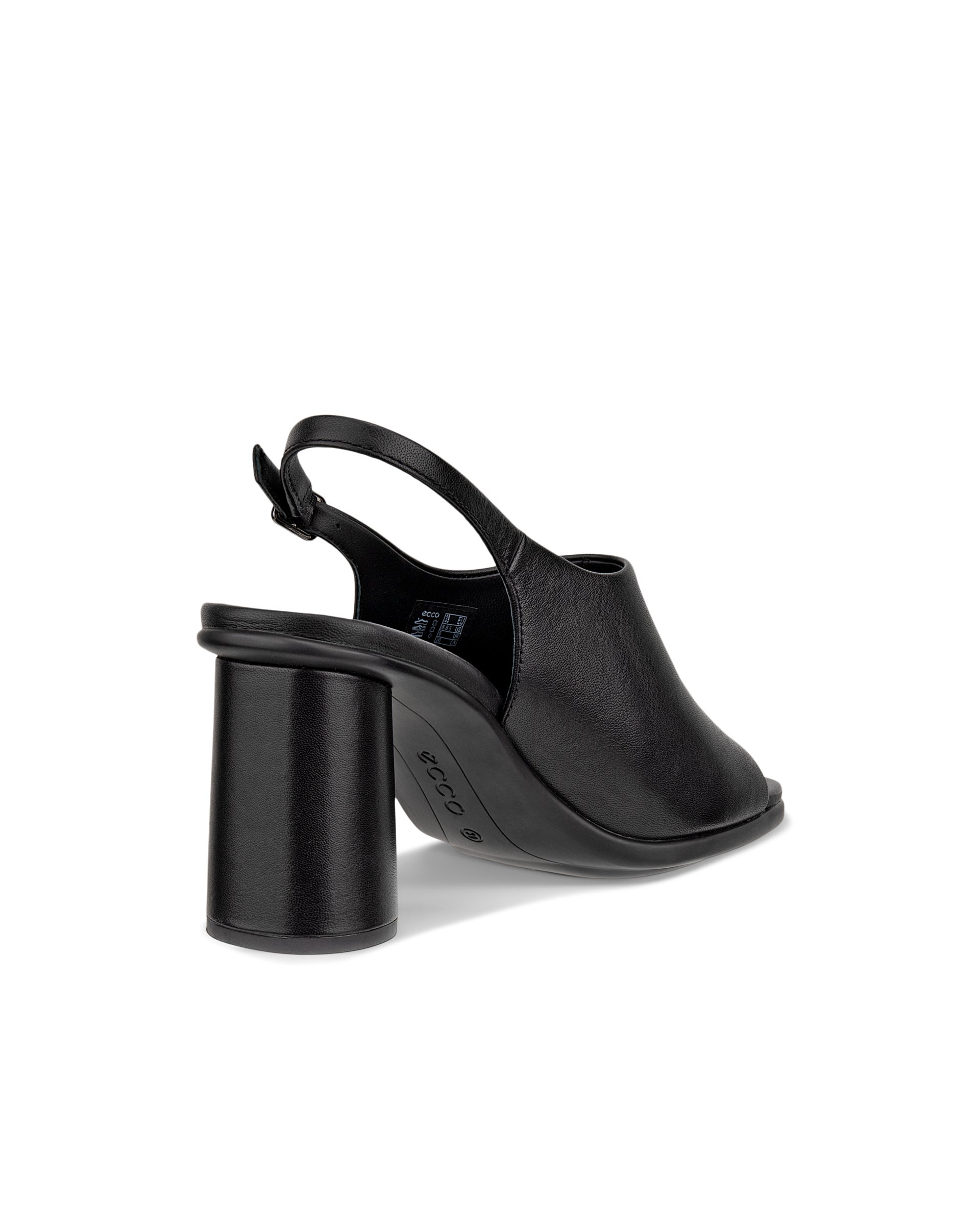 ECCO Sculpted Alba 65 ウィメンズ レザーヒールサンダル - ブラック - Back