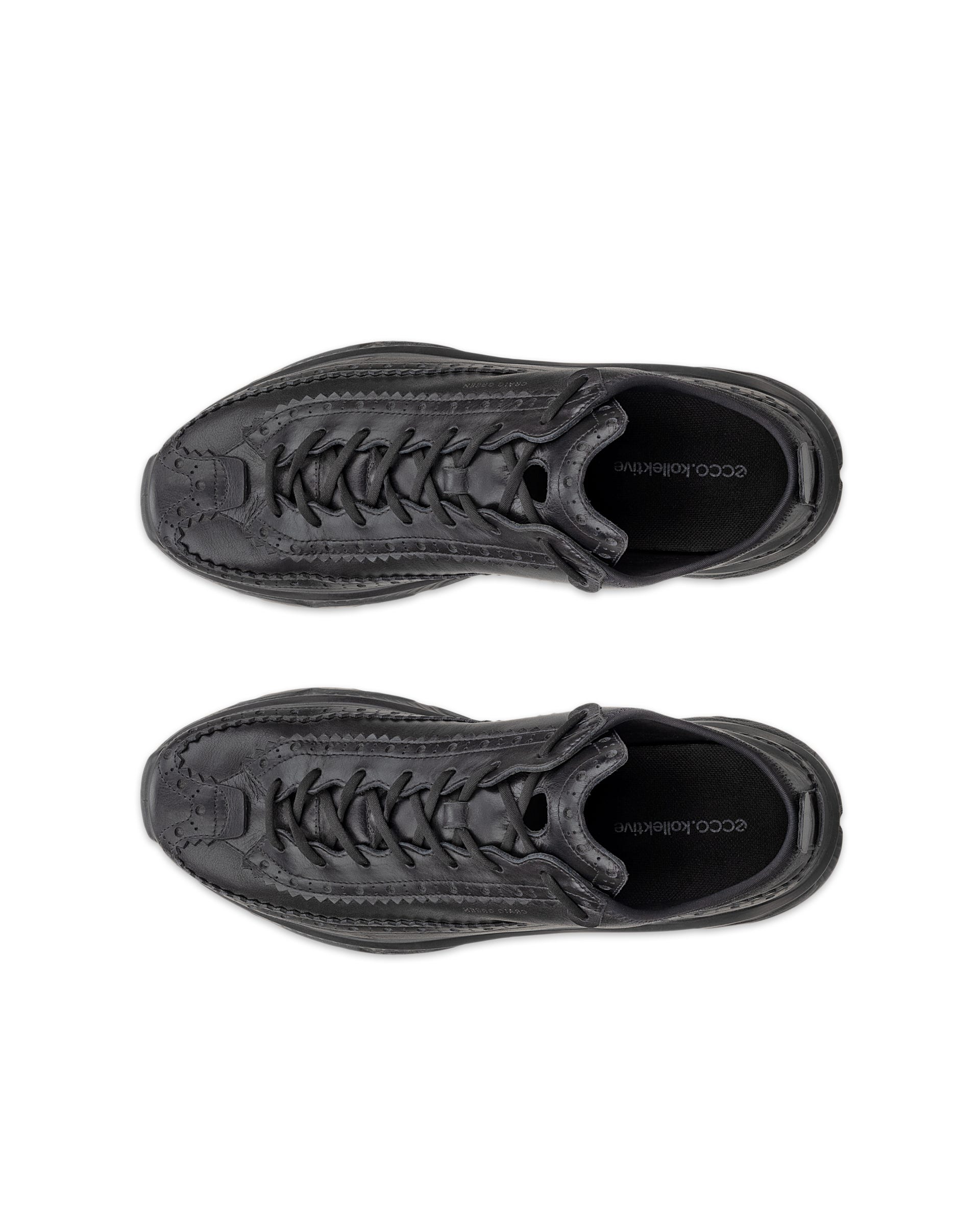 Zapatillas de piel con plataforma ECCO® RECEPTOR XP para hombre - Negro - Outside