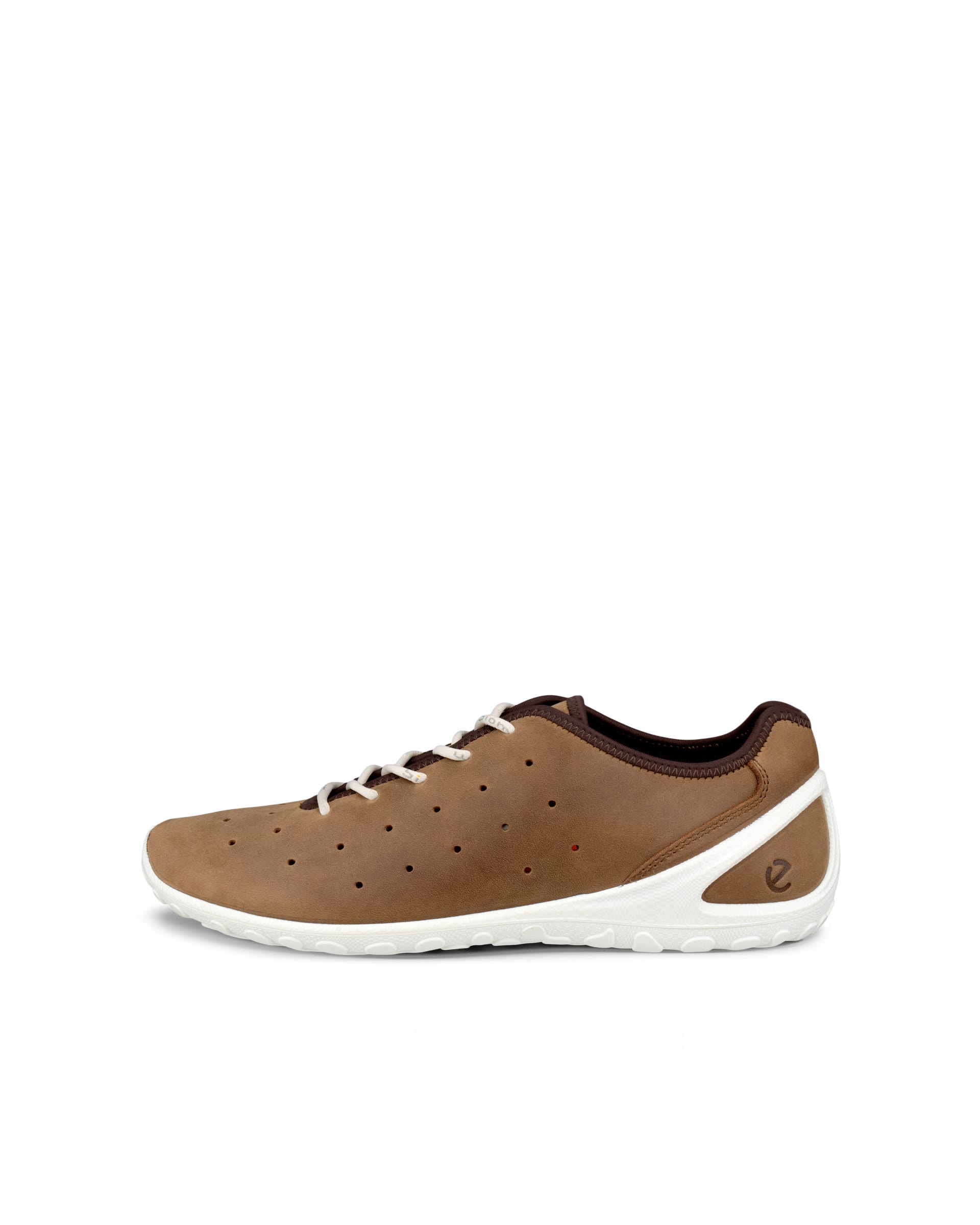 Męskie sznurowane buty z nubuku ECCO® BIOM EVERYDAY - Brązowy - Outside