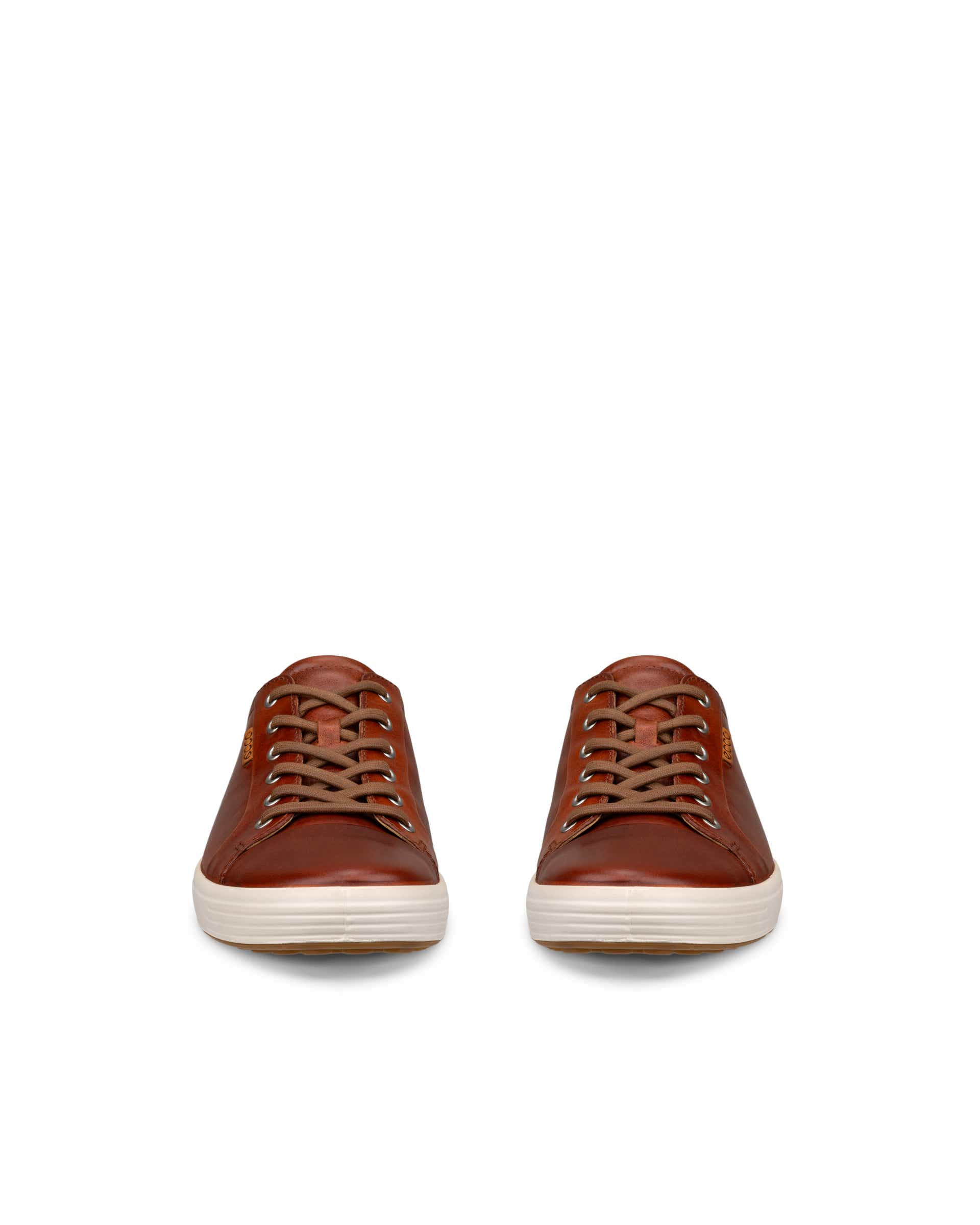 Pánské kožené tenisky ECCO® Soft 7 - Hnědá - Front pair