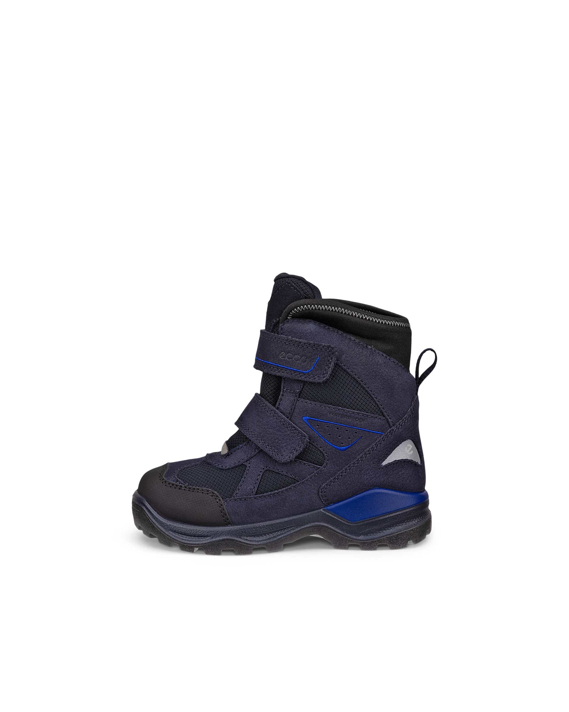 Dziecięce wodoodporne nubukowe buty zimowe ECCO® SNOW MOUNTAIN - Niebieski - Outside
