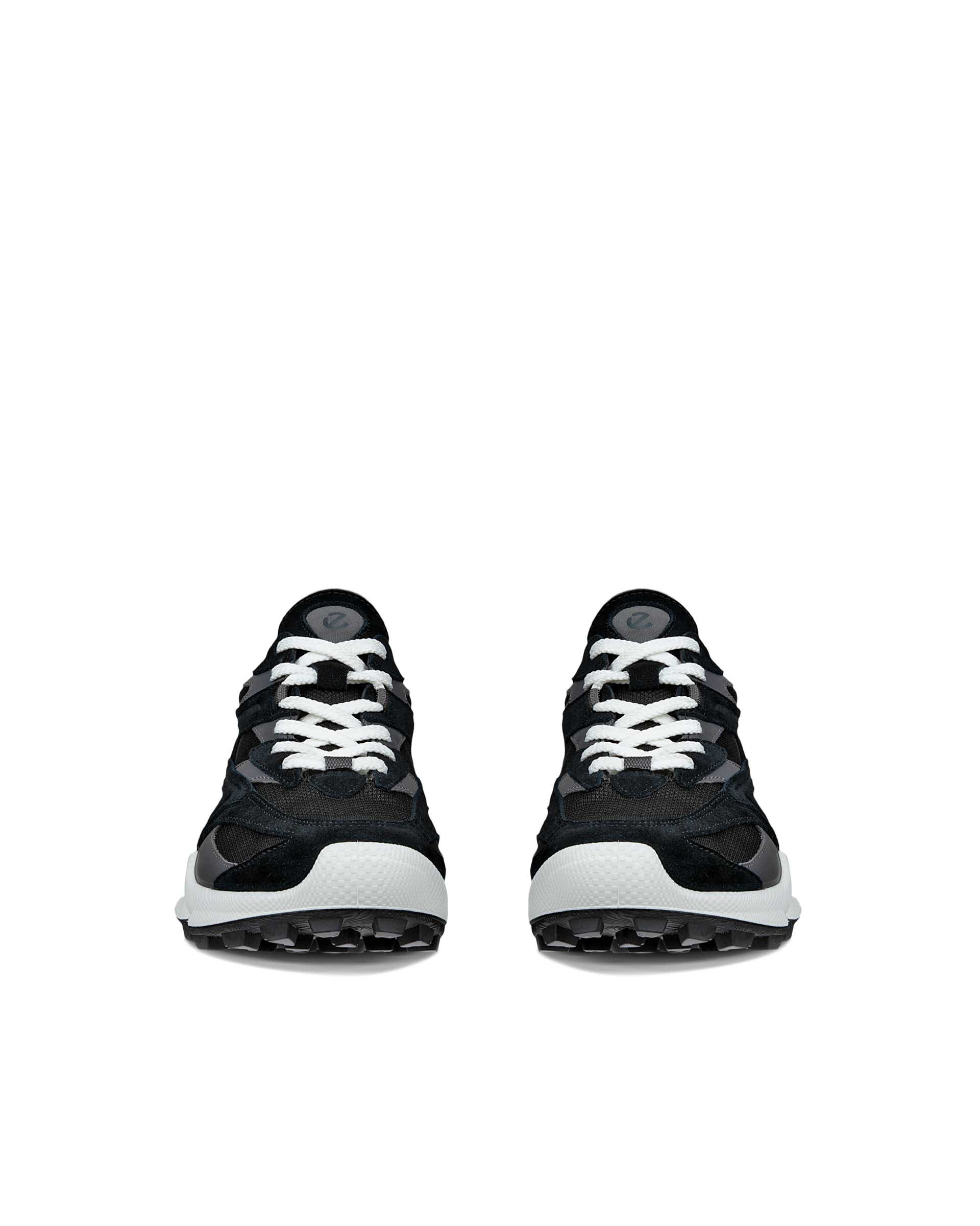 Women's ECCO® Biom C-Trail Suede Sneaker - Black - Front pair