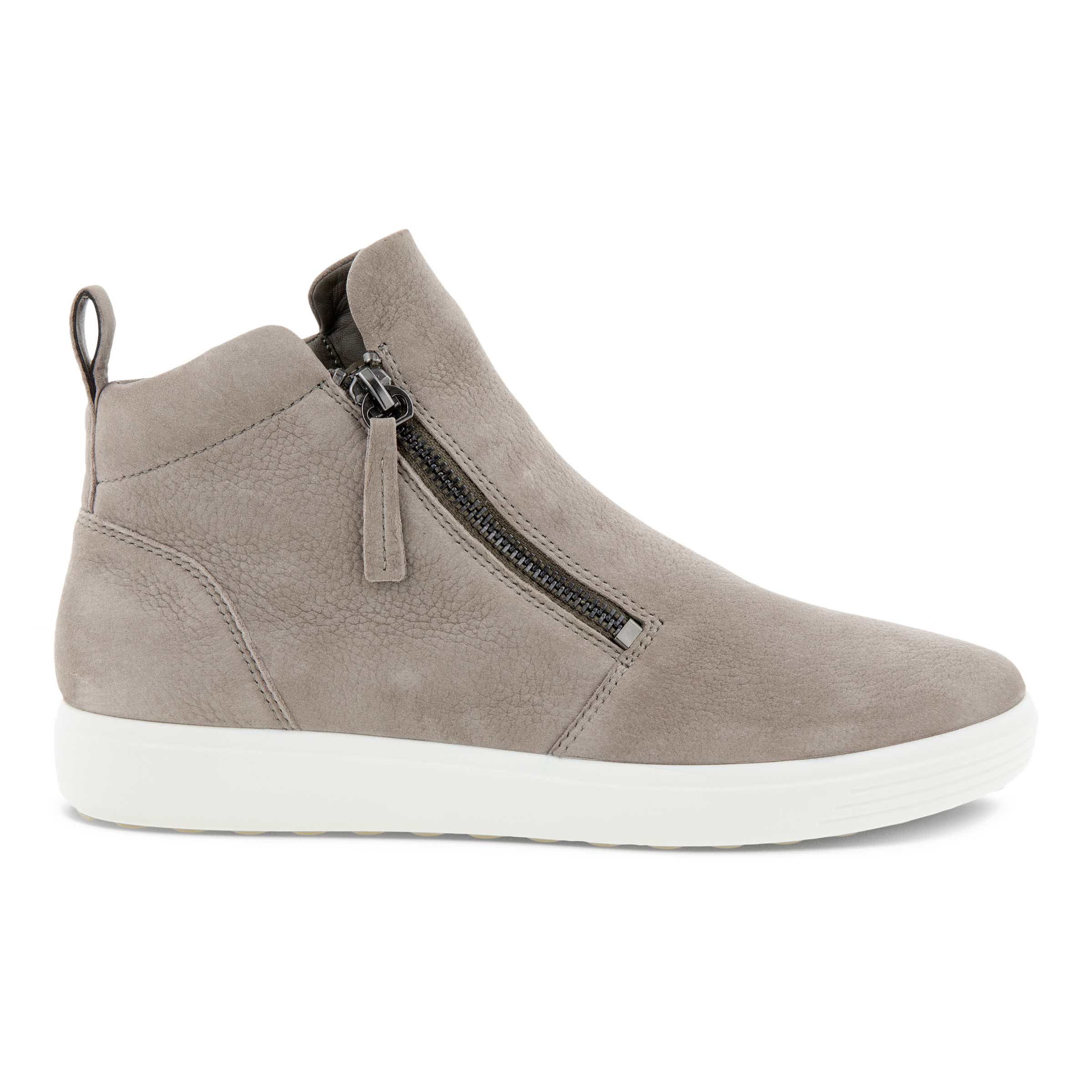 ECCO Soft 7 Women's Zipped Ankle Boot - Grey