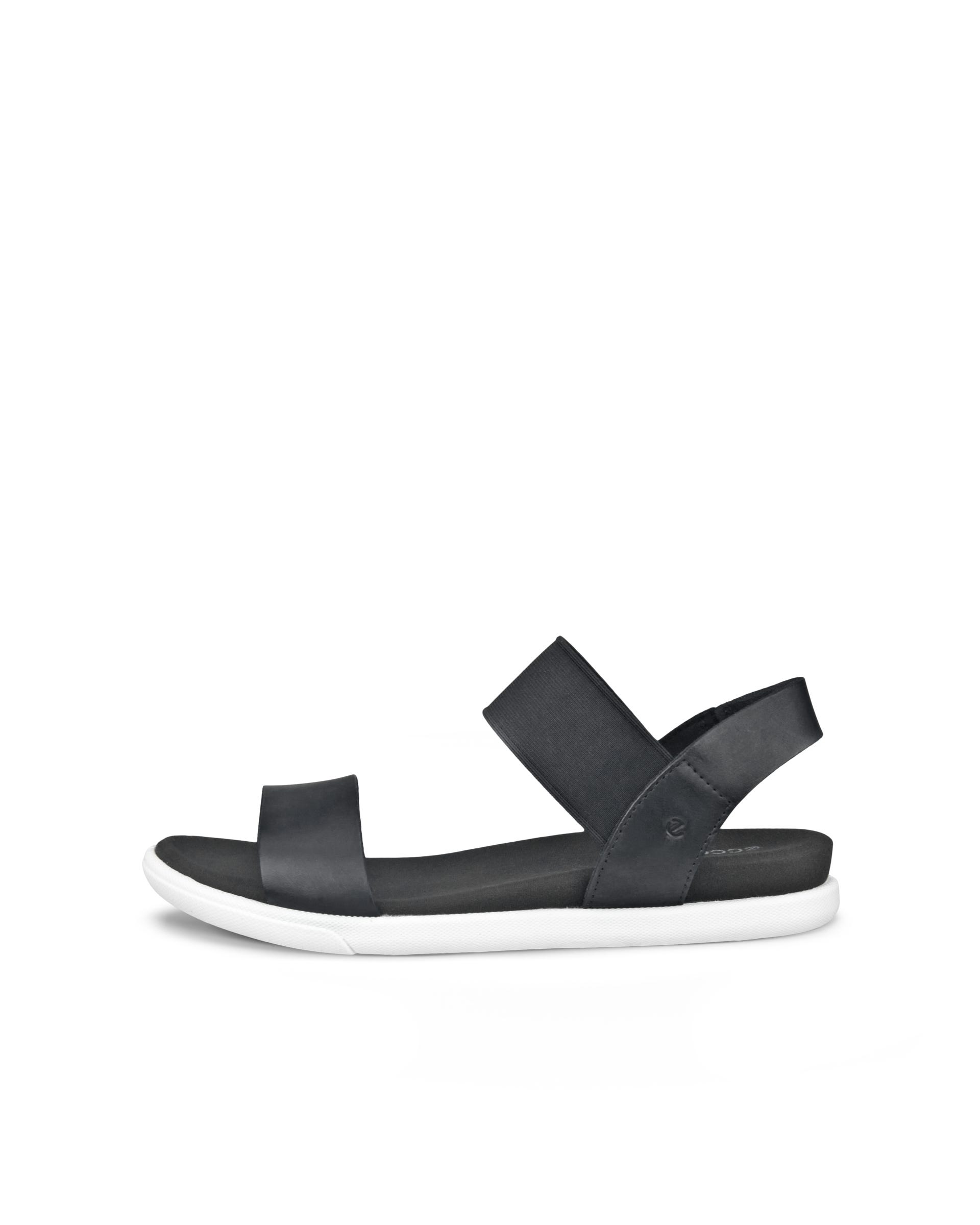 Women's ECCO® Damara Leather Sandal - Black - Outside