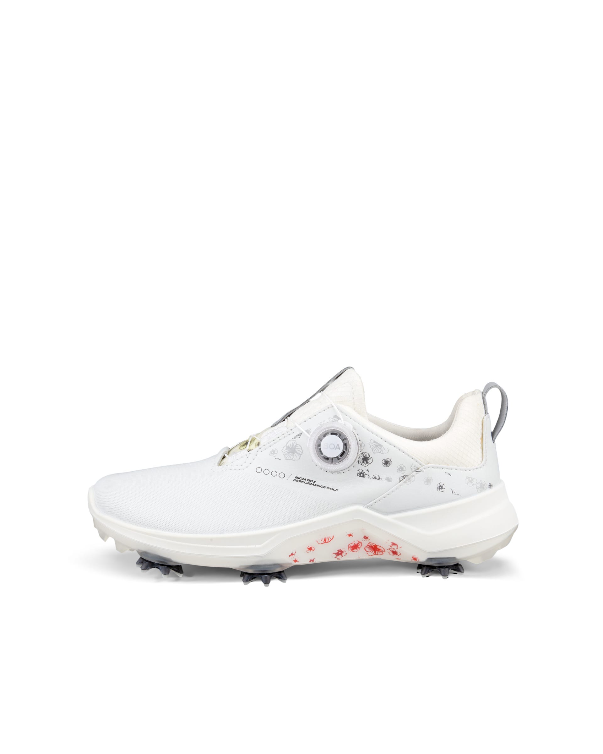 Ladies ECCO® Golf Biom G5 Leather Gore-Tex Cleats - White - Outside