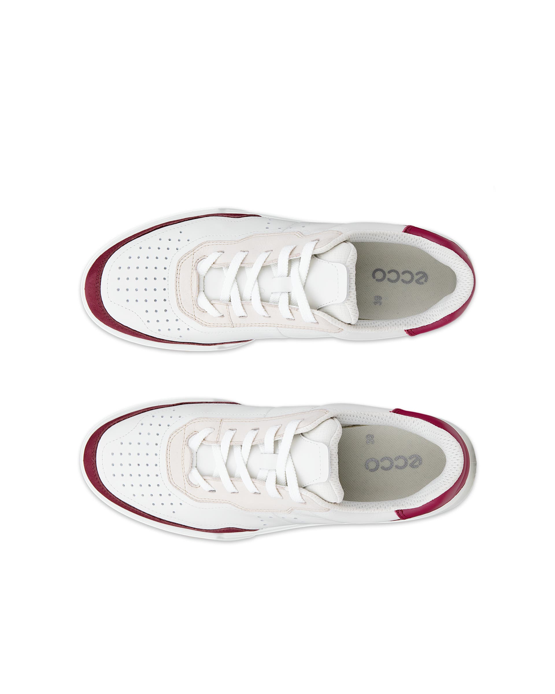ECCO® STREET COURT Skinnsneaker dam - Röd - Top left pair