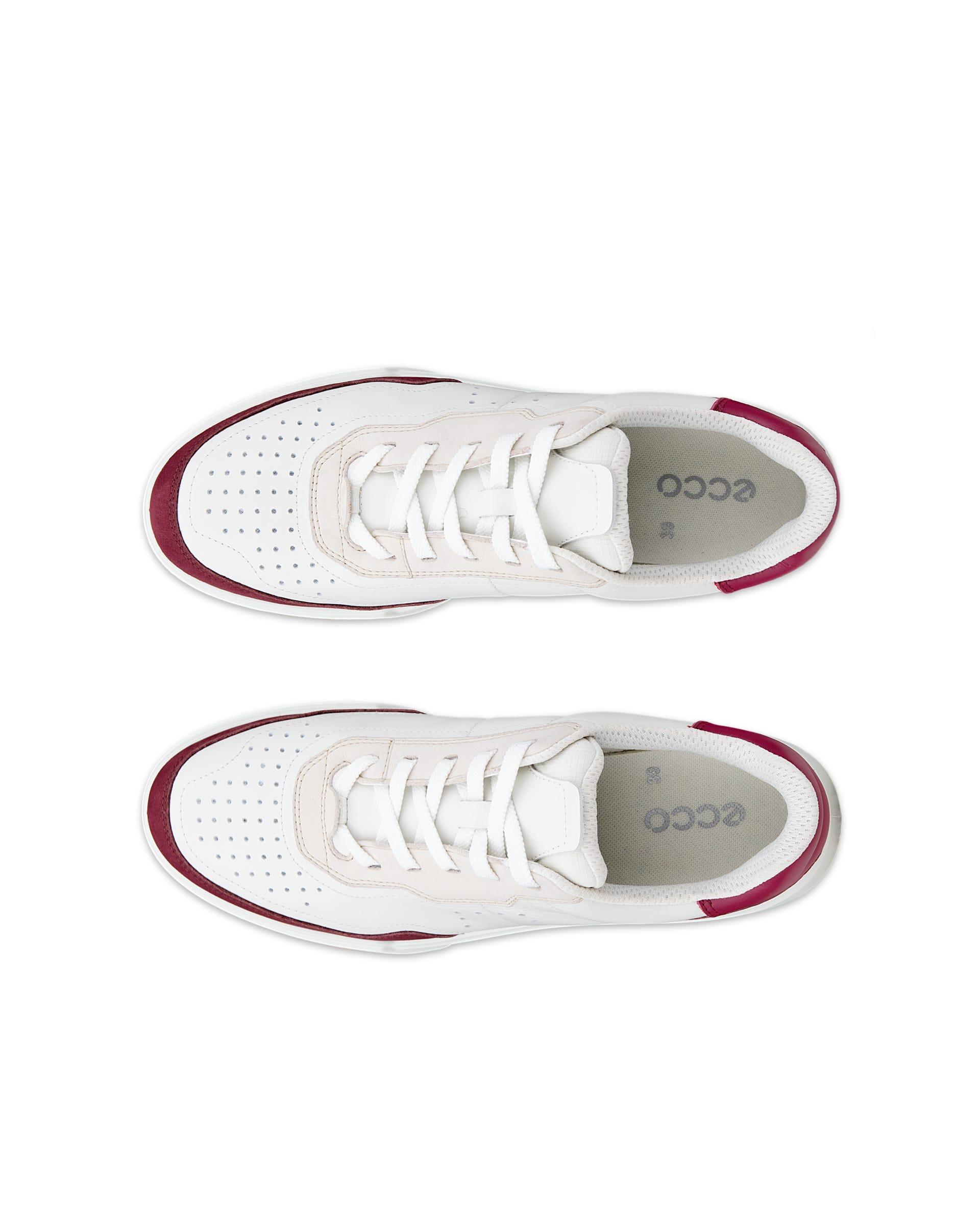 ECCO® STREET COURT Skinnsneaker dam - Röd - Top left pair
