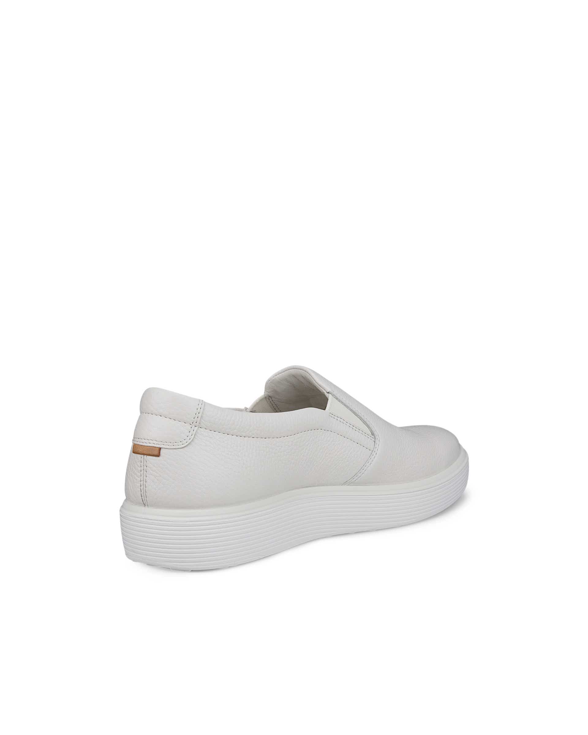 ECCO Soft 60 メンズ レザースニーカー - ホワイト - Back