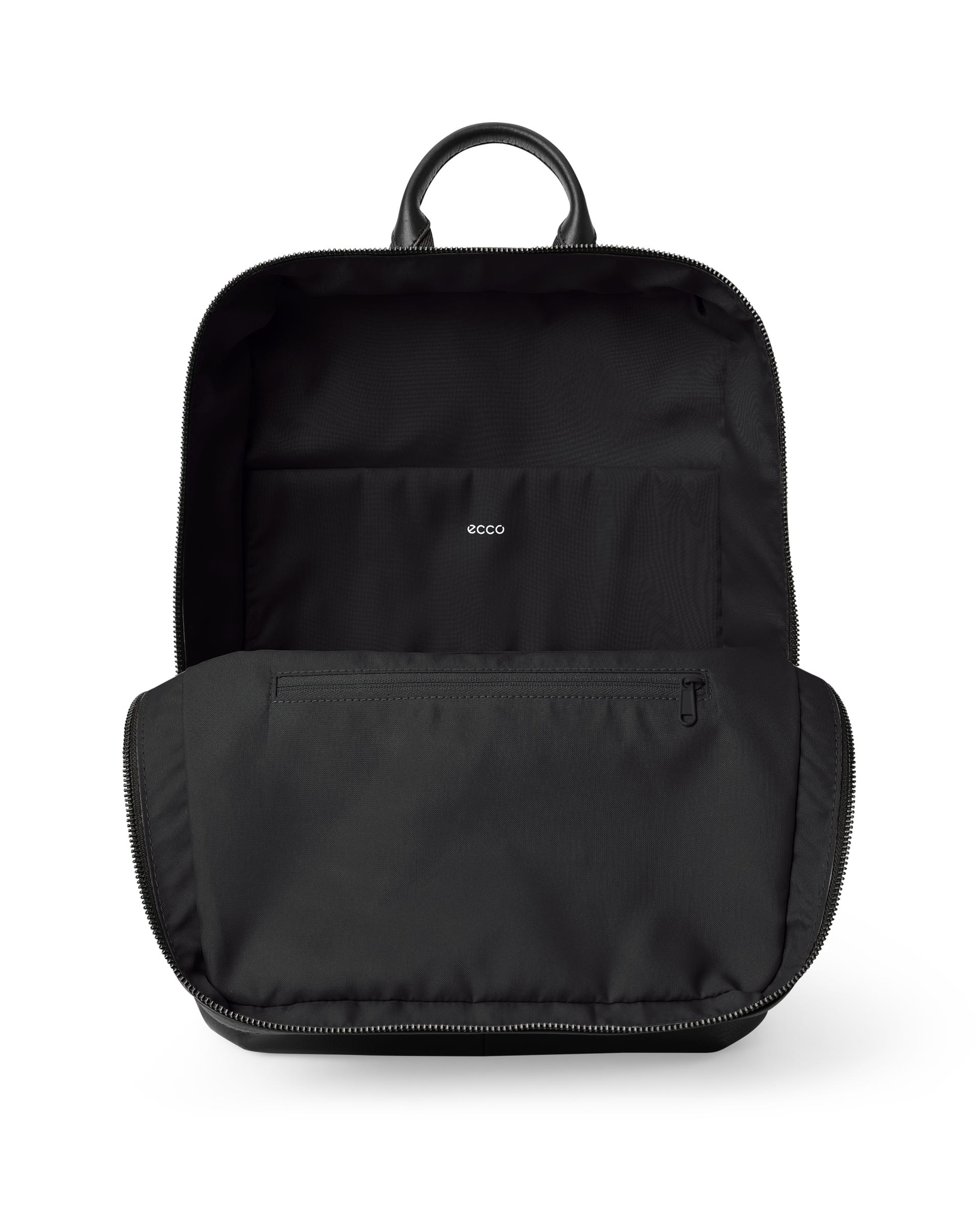 ECCO® LOAD BACKPACK Herren Quadratischer Rucksack aus Leder - Schwarz - Main