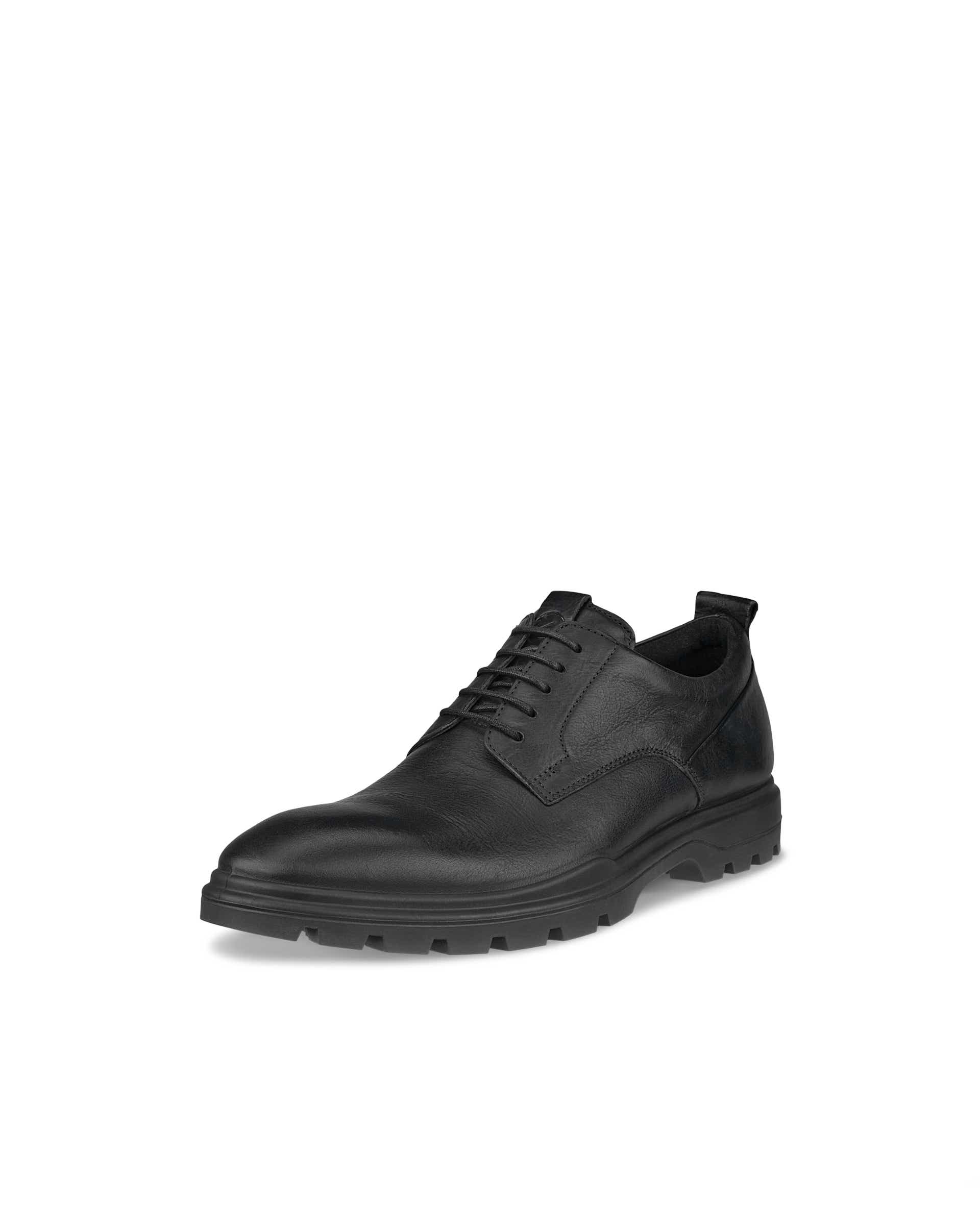 Men's ECCO® Citytray Avant Leather Derby Shoe - Black - Main