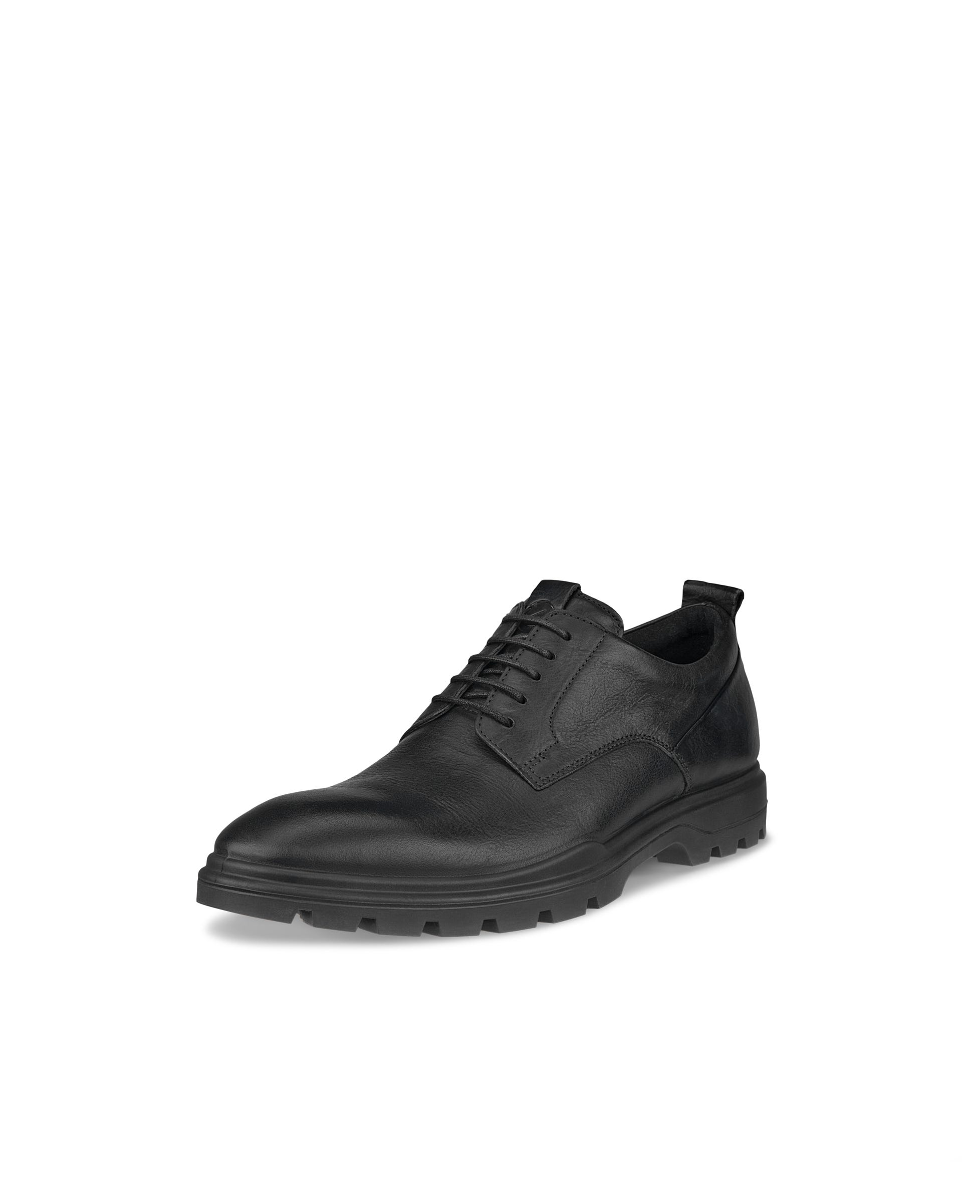 Men's ECCO® Citytray Avant Leather Derby Shoe - Black - Main