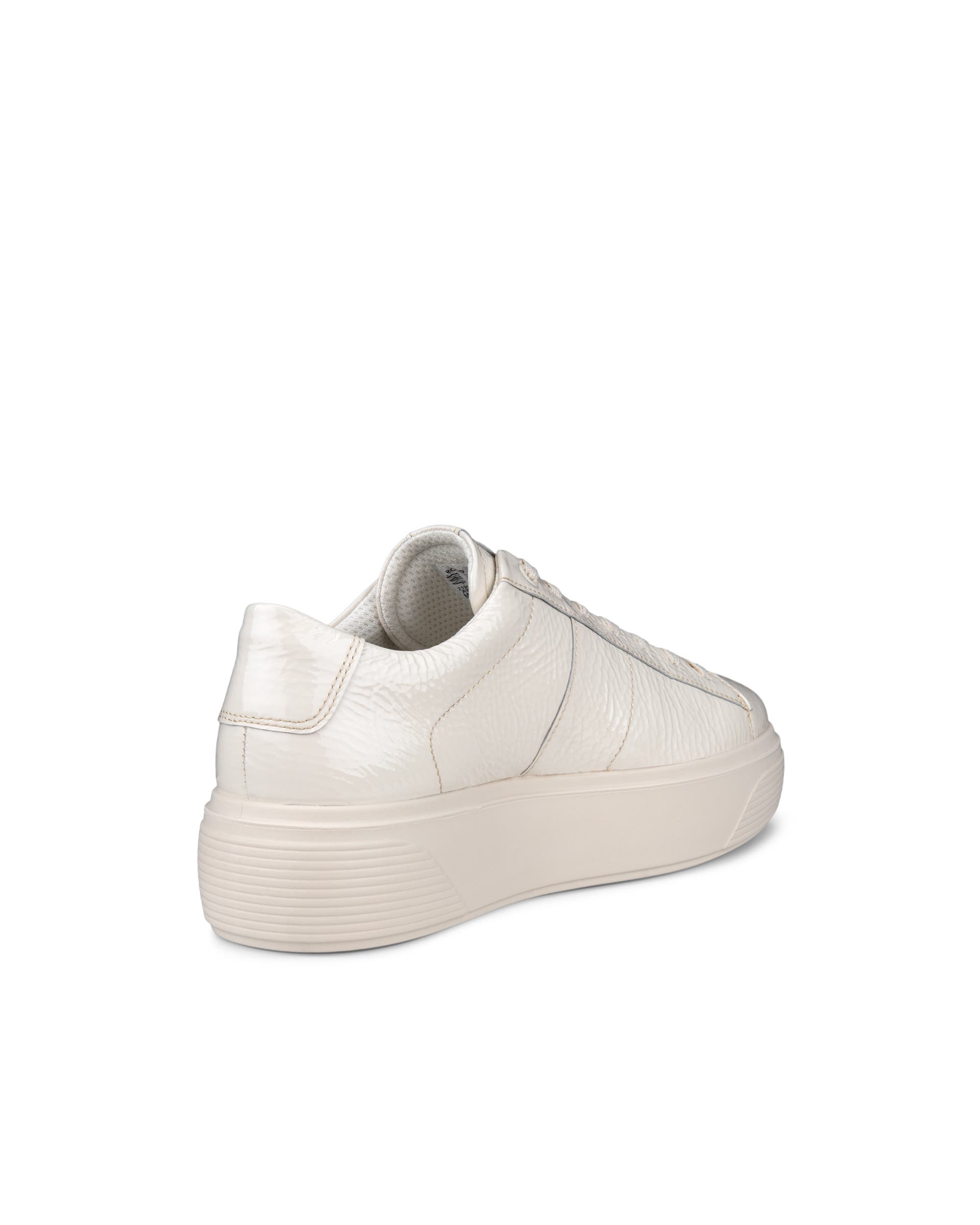 Women's ECCO® Street Platform Leather Sneaker - Beige - Back