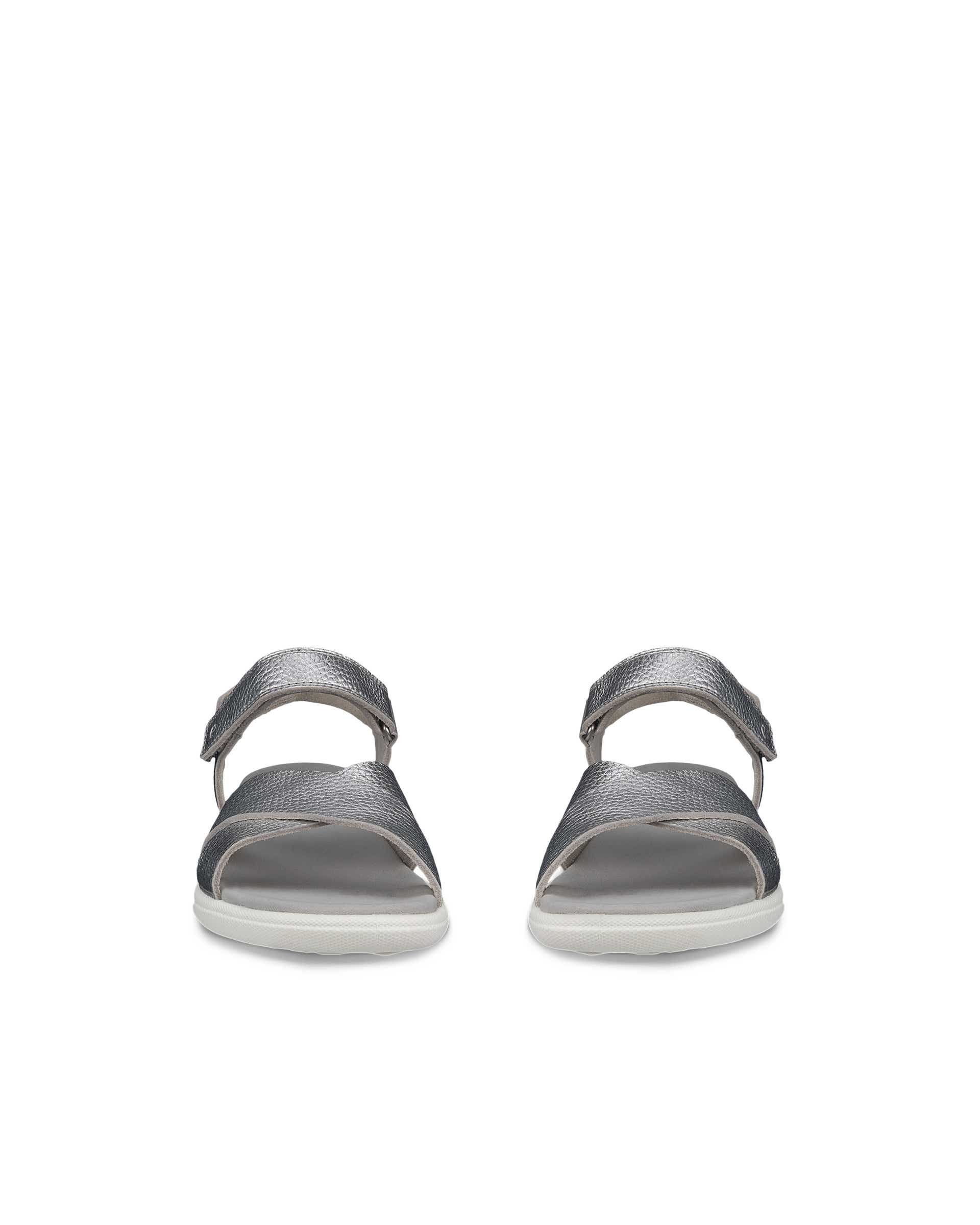 Women's ECCO® Damara Leather Sandal - Metallics - Front pair