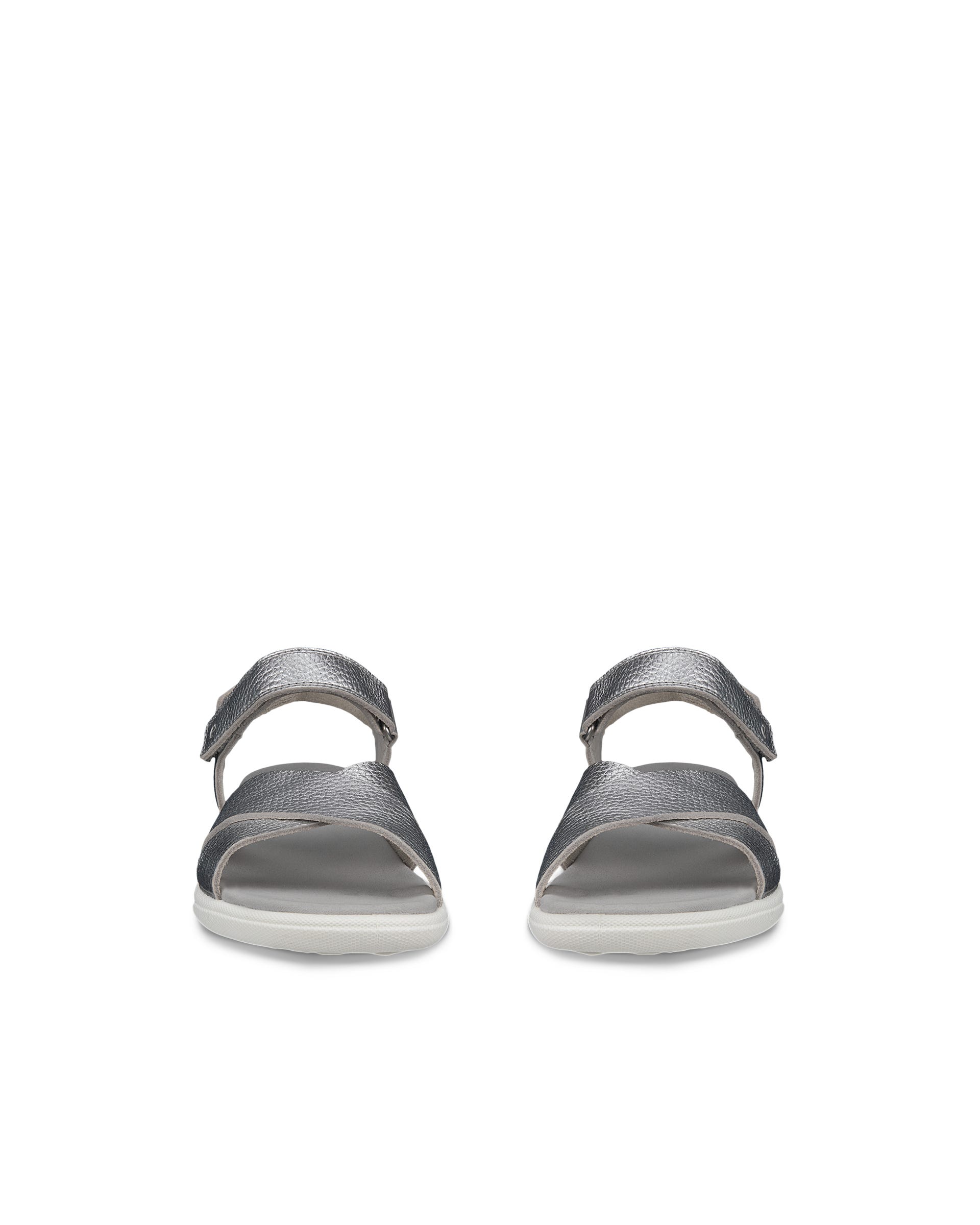 Women's ECCO® Damara Leather Sandal - Metallics - Front pair