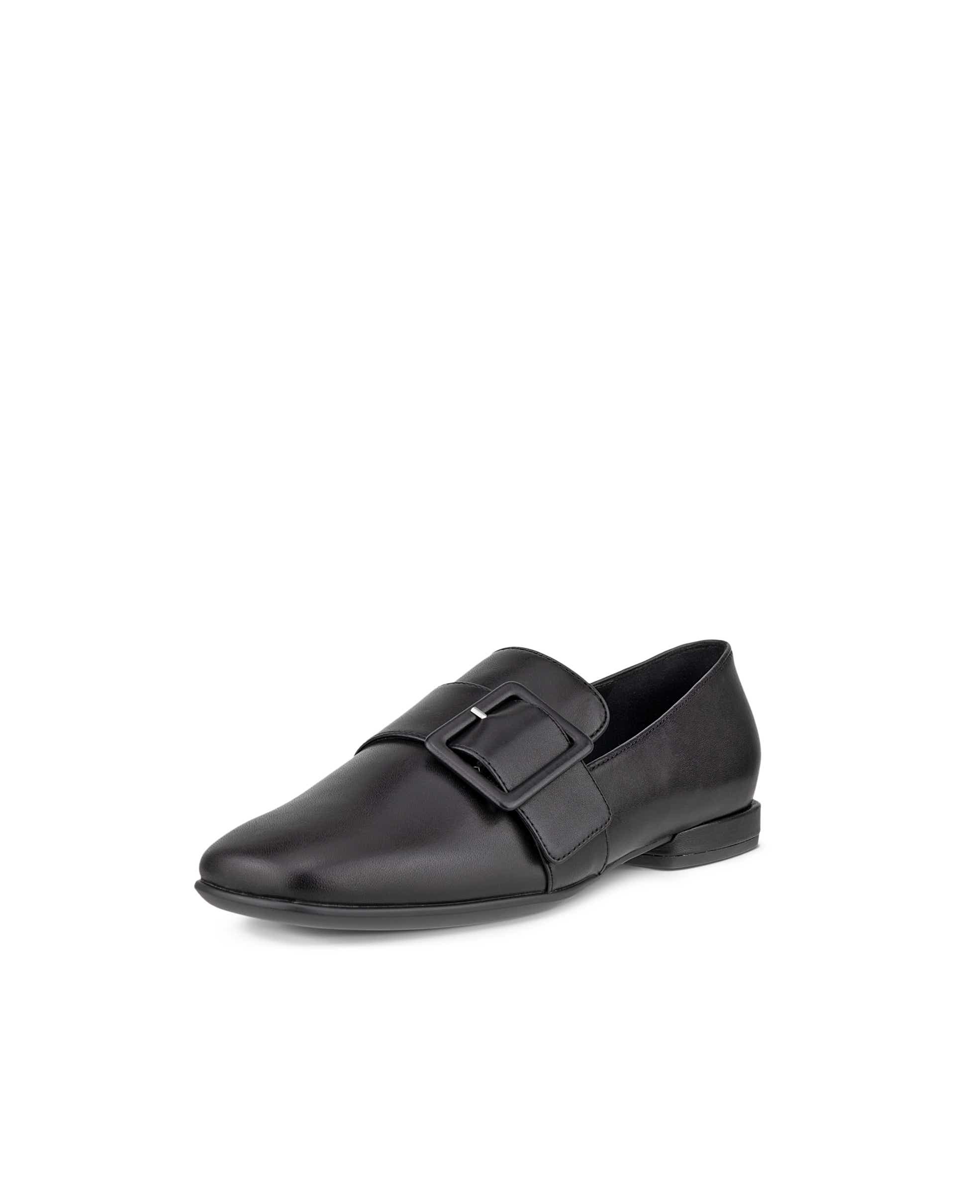 ECCO® Anine Squared mocassins en cuir pour femme - Noir - Main