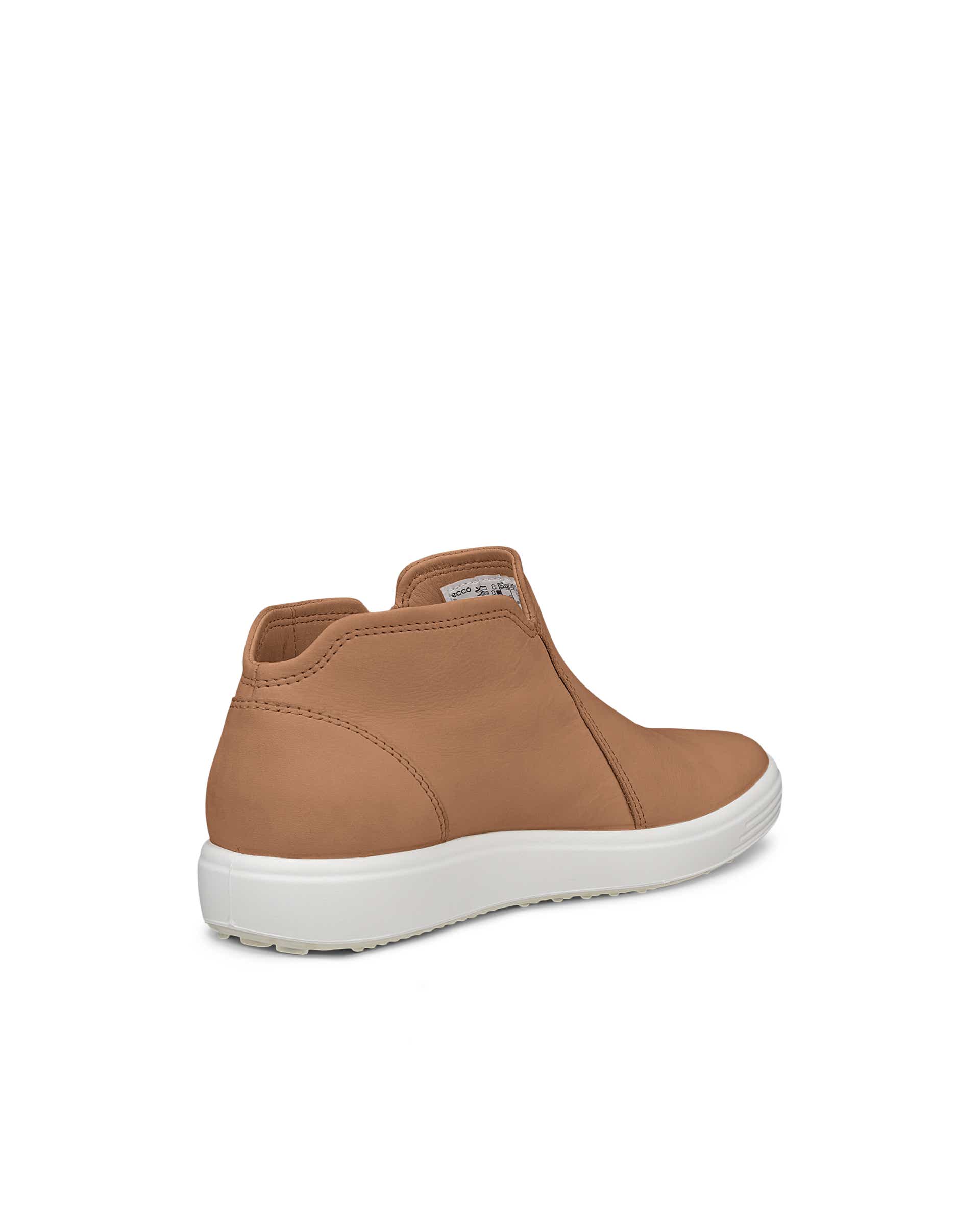 Women's ECCO® Soft 7 Nubuck Zip Bootie - Brown - Back