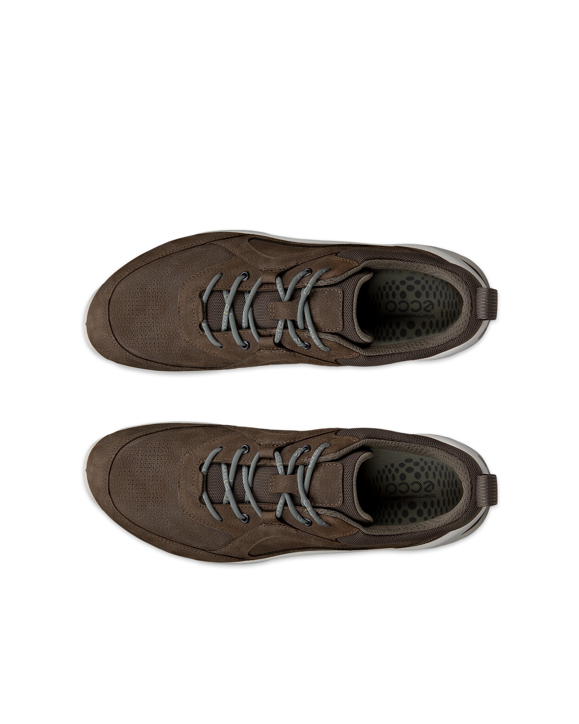 ECCO® BIOM ENERGI baskets en nubuck pour homme - Brun - Top left pair
