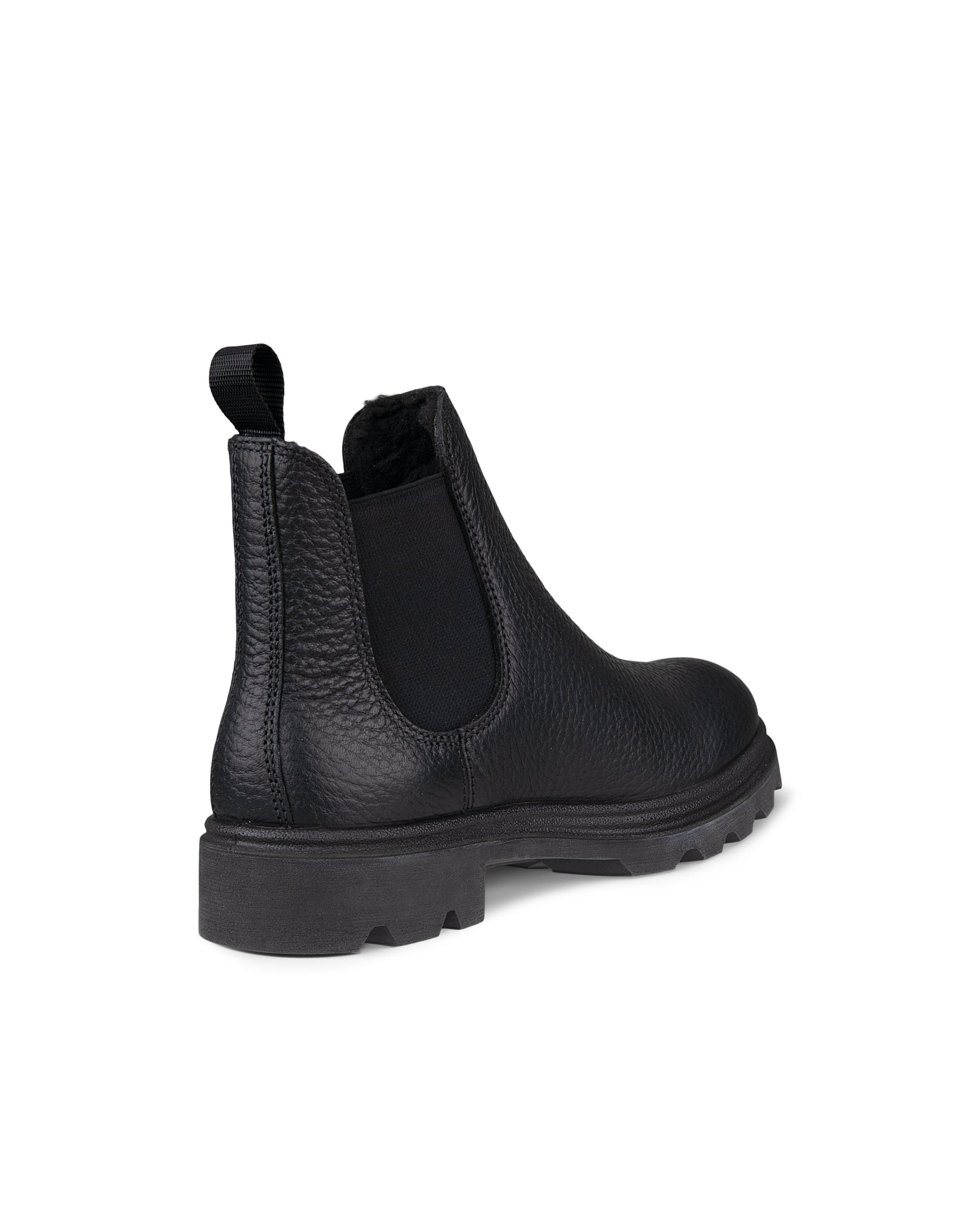 ECCO® Grainer botte Chelsea en cuir pour femme - Noir - Back