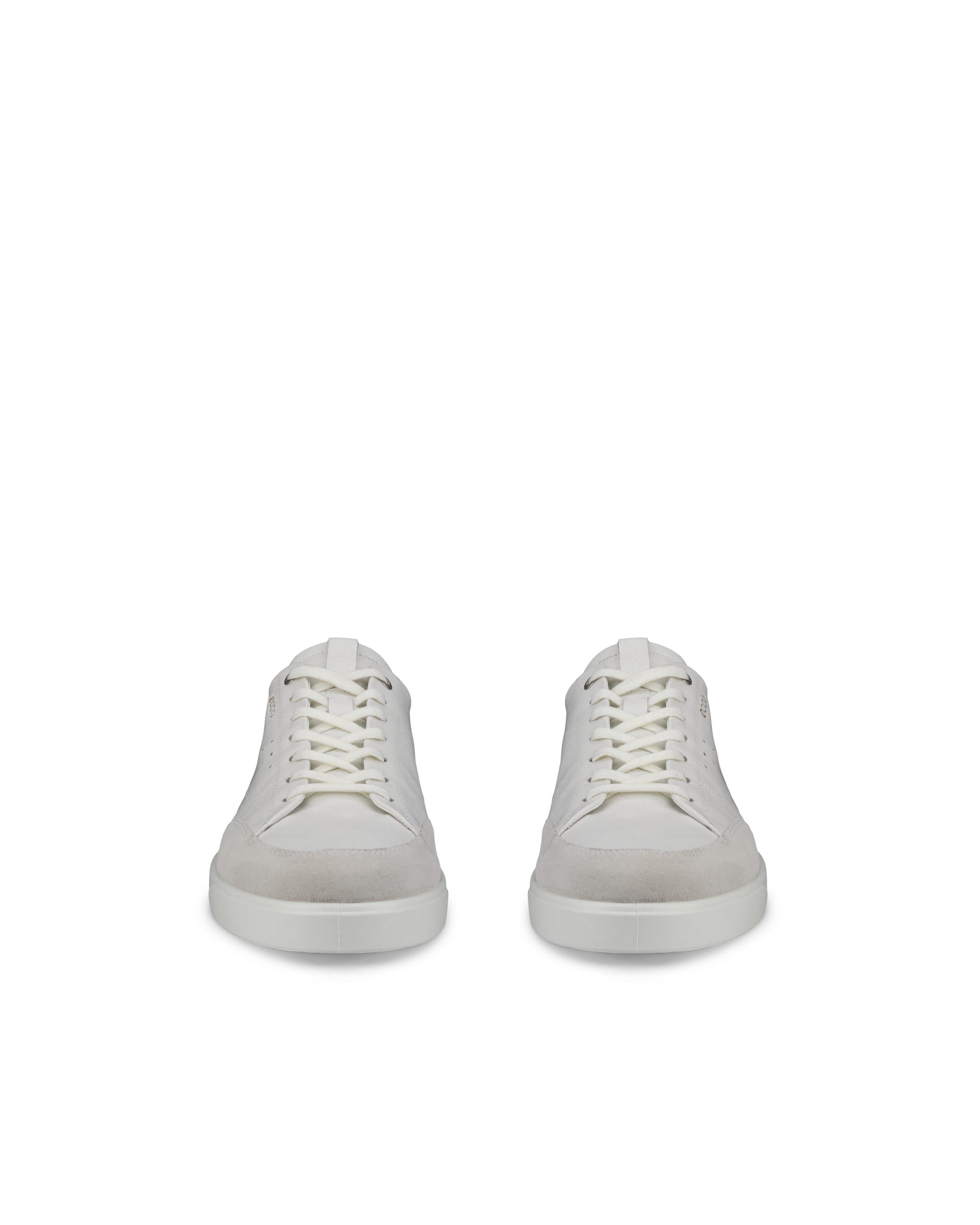 Men's ECCO® Street Lite Leather Sneaker - White - Front pair