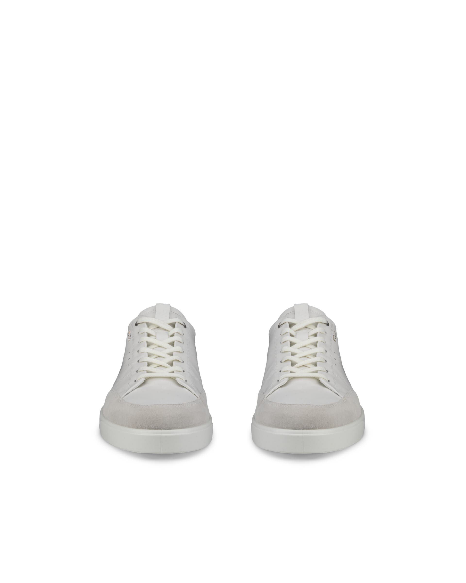Men's ECCO® Street Lite Leather Sneaker - White - Front pair